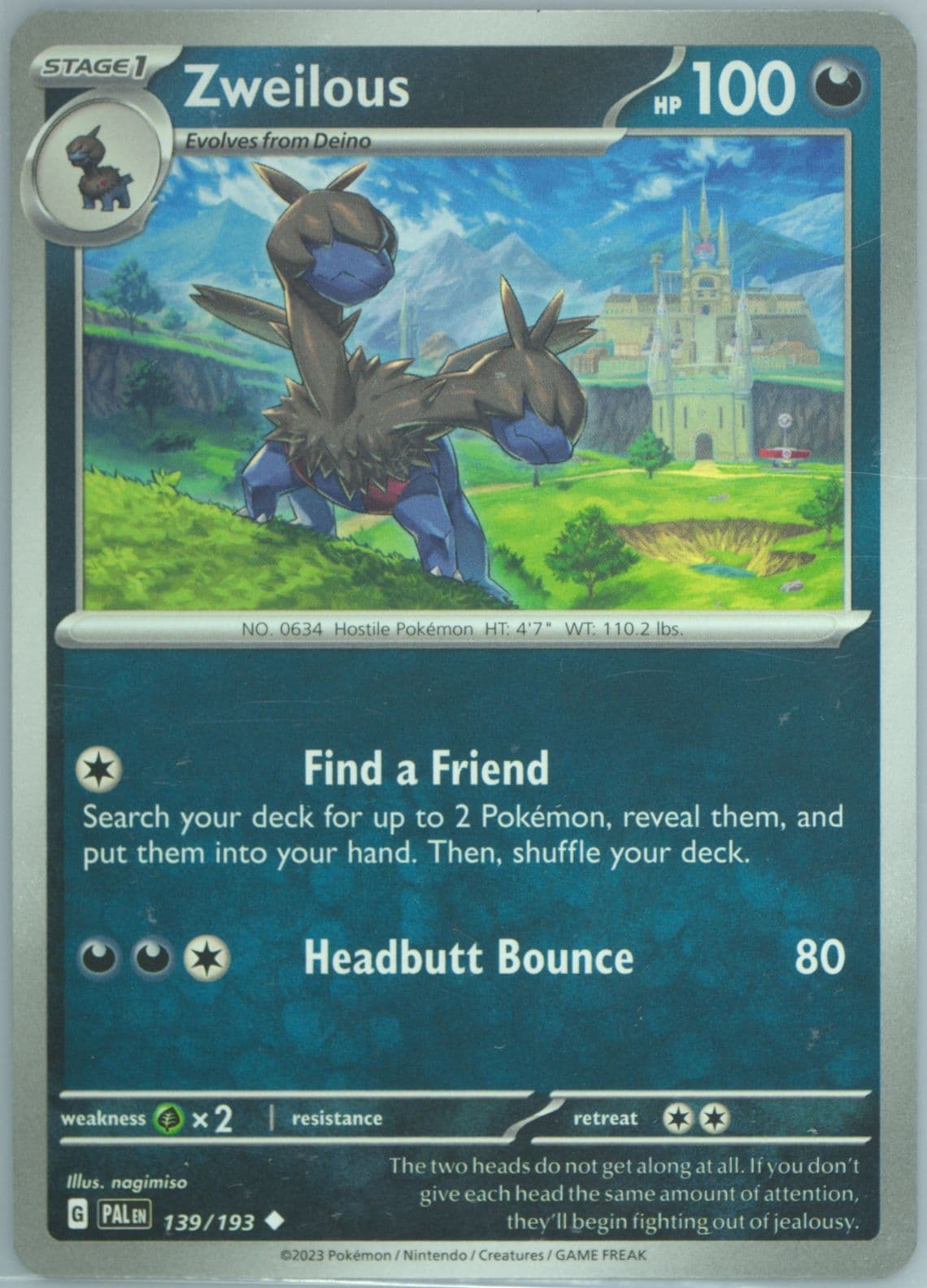 Zweilous (139) 2023 Pokemon Pal EN-Paldea Evolved