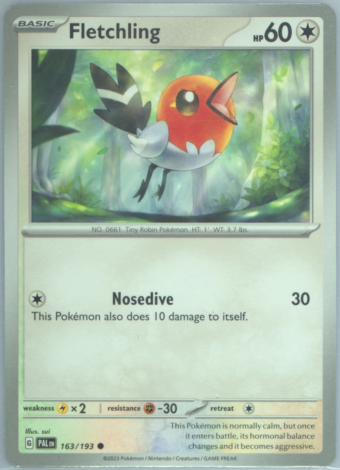 Fletchling (163) 2023 Pokemon Pal EN-Paldea Evolved