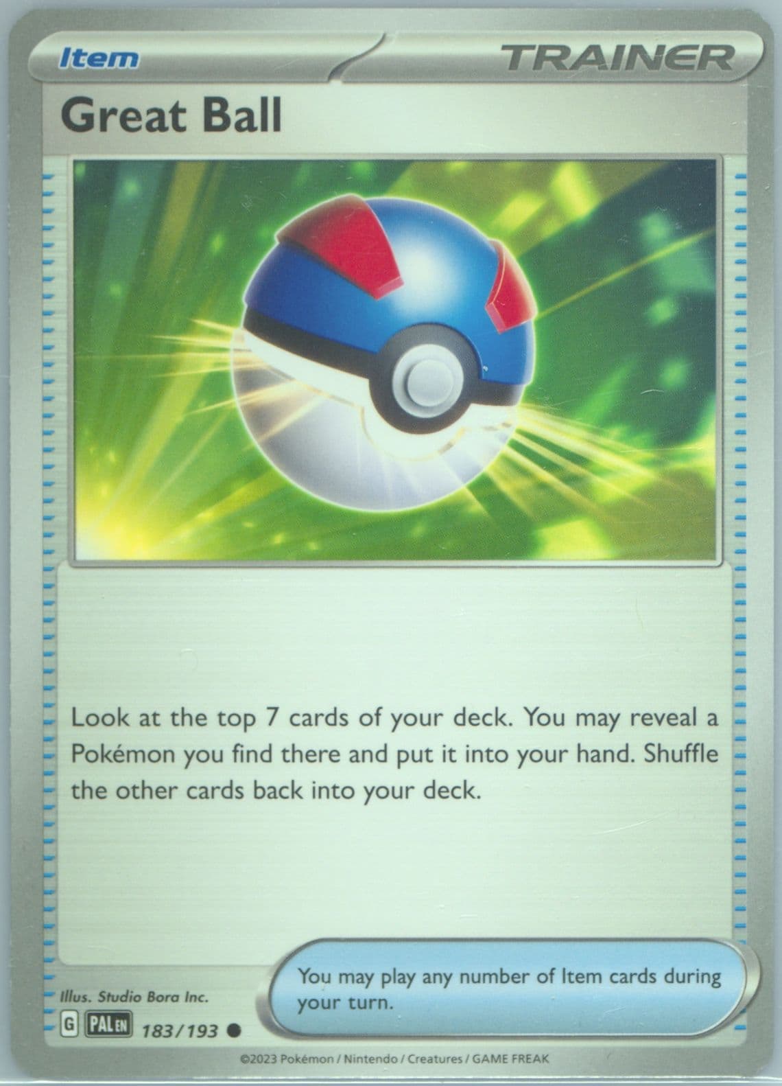 Great Ball (183) 2023 Pokemon Pal EN-Paldea Evolved