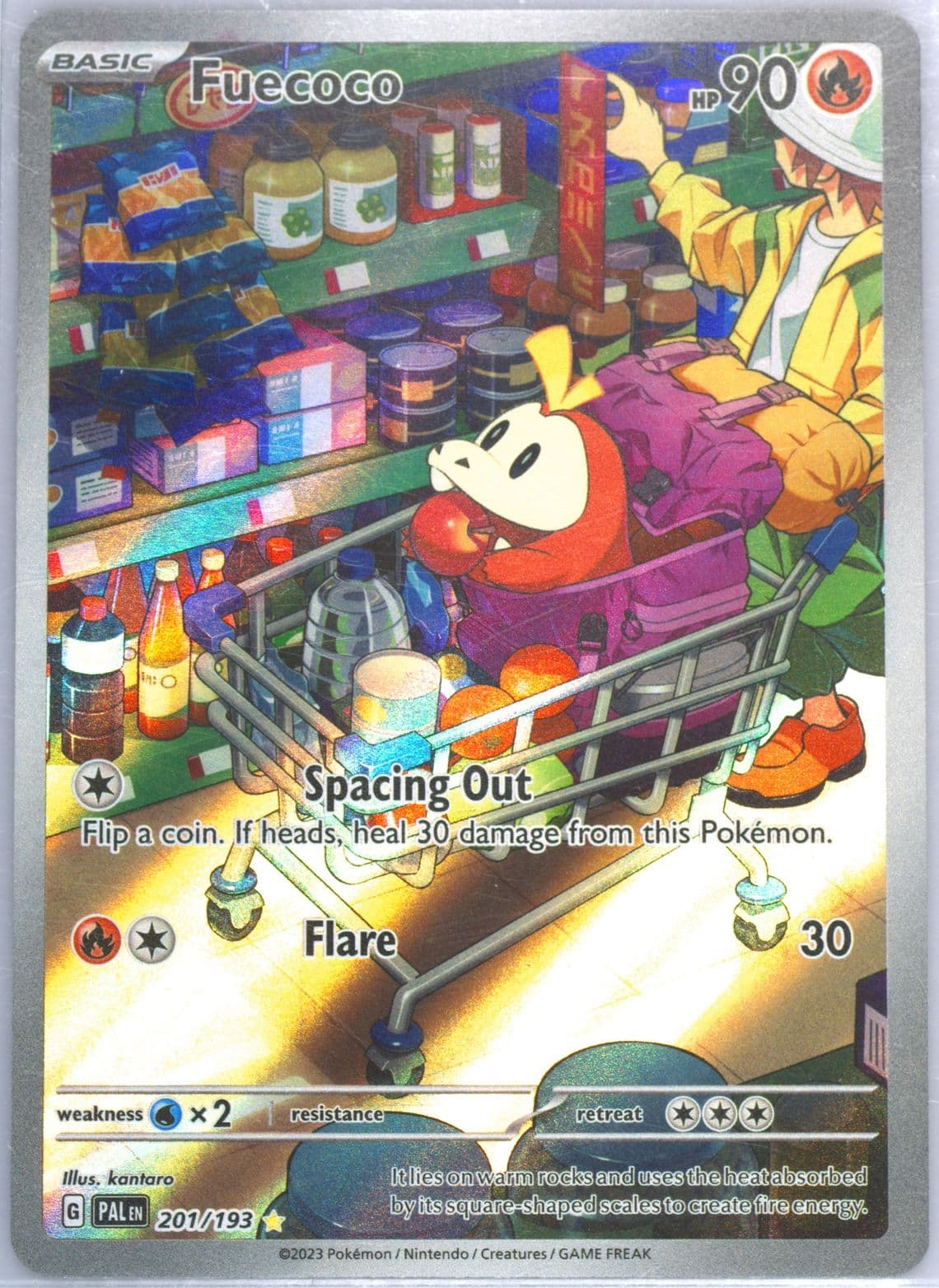 Fuecoco Illustration Rare (201) 2023 Pokemon Pal EN-Paldea Evolved