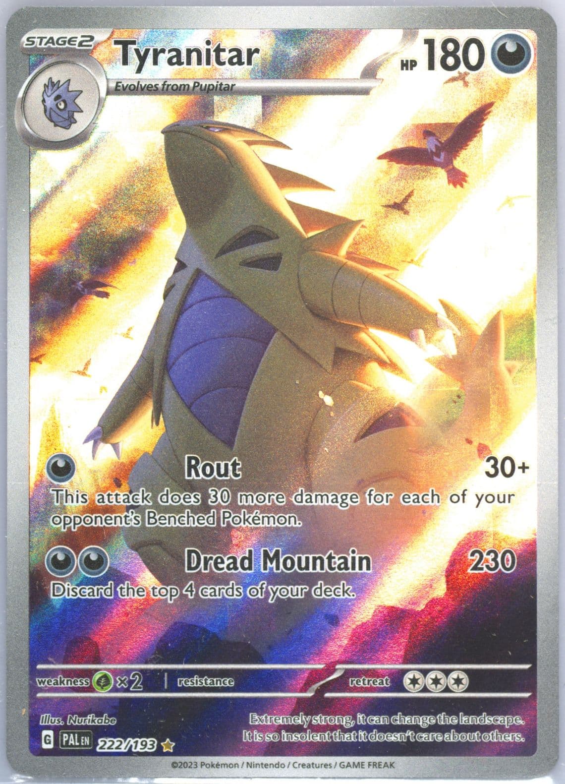 Tyranitar Illustration Rare (222) 2023 Pokemon Pal EN-Paldea Evolved