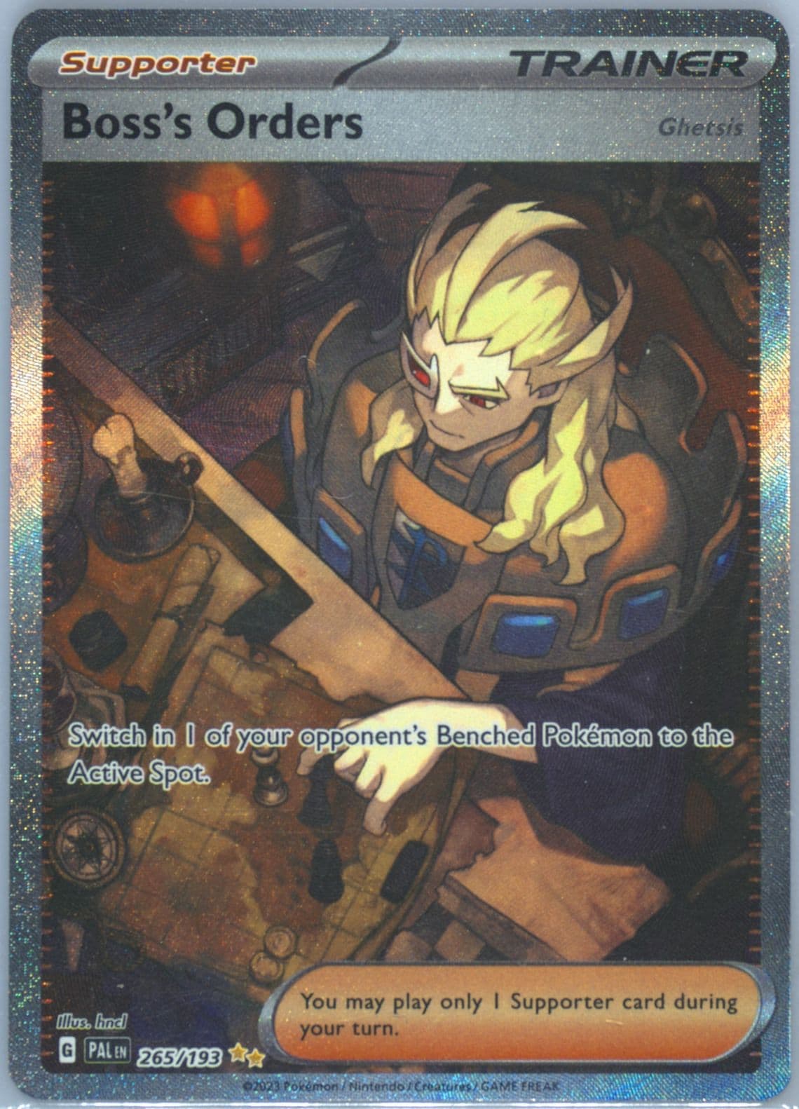 Boss's Orders Special Illustration Rare (265) 2023 Pokemon Pal EN-Paldea Evolved