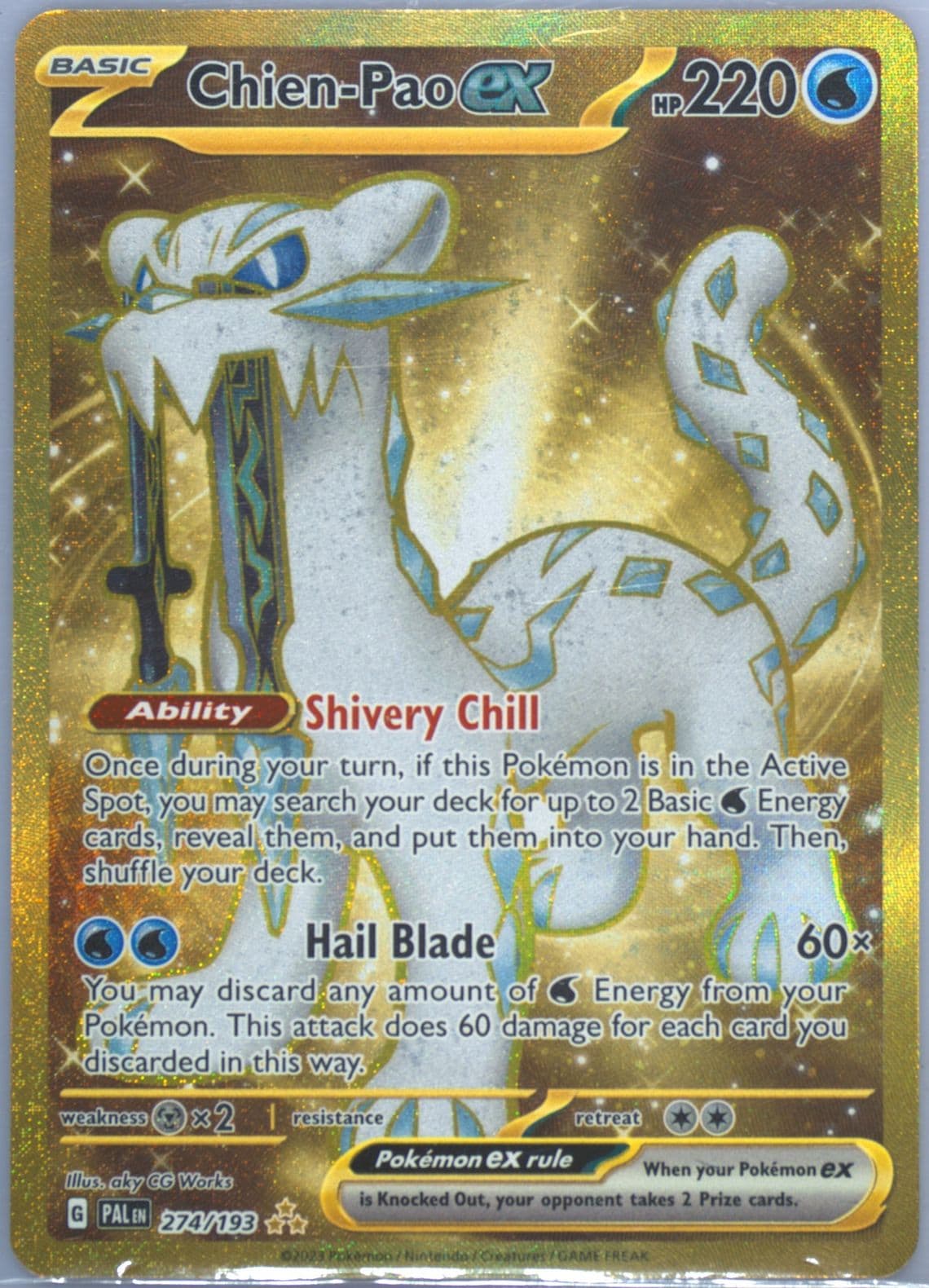 Chien-Pao EX Hyper Rare (274) 2023 Pokemon Pal EN-Paldea Evolved