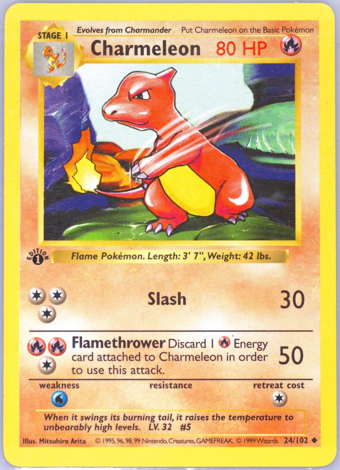Charmeleon 1st Edition (24) 1999 Pokemon Game