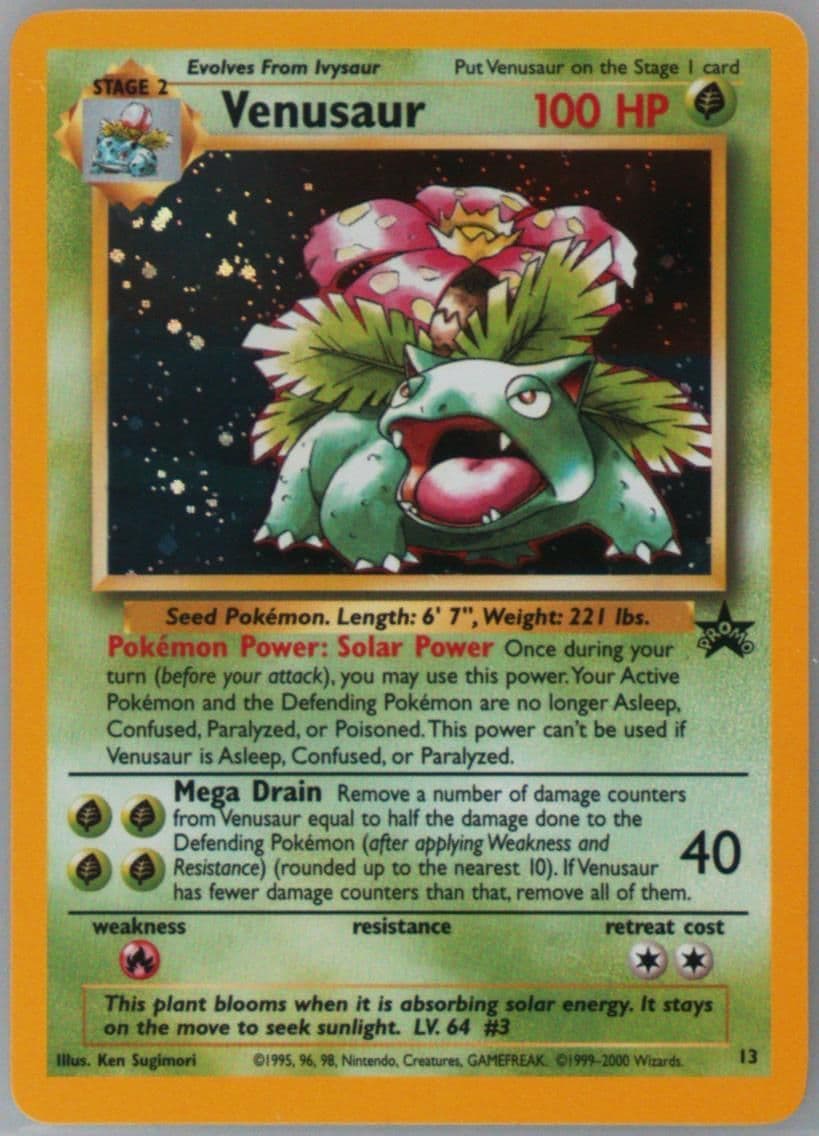 Venusaur-Holo (13) 2000 Pokemon Promo Black Star
