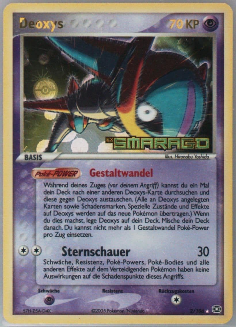Deoxys-Reverse Foil German (2) 2005 Pokemon EX Emerald
