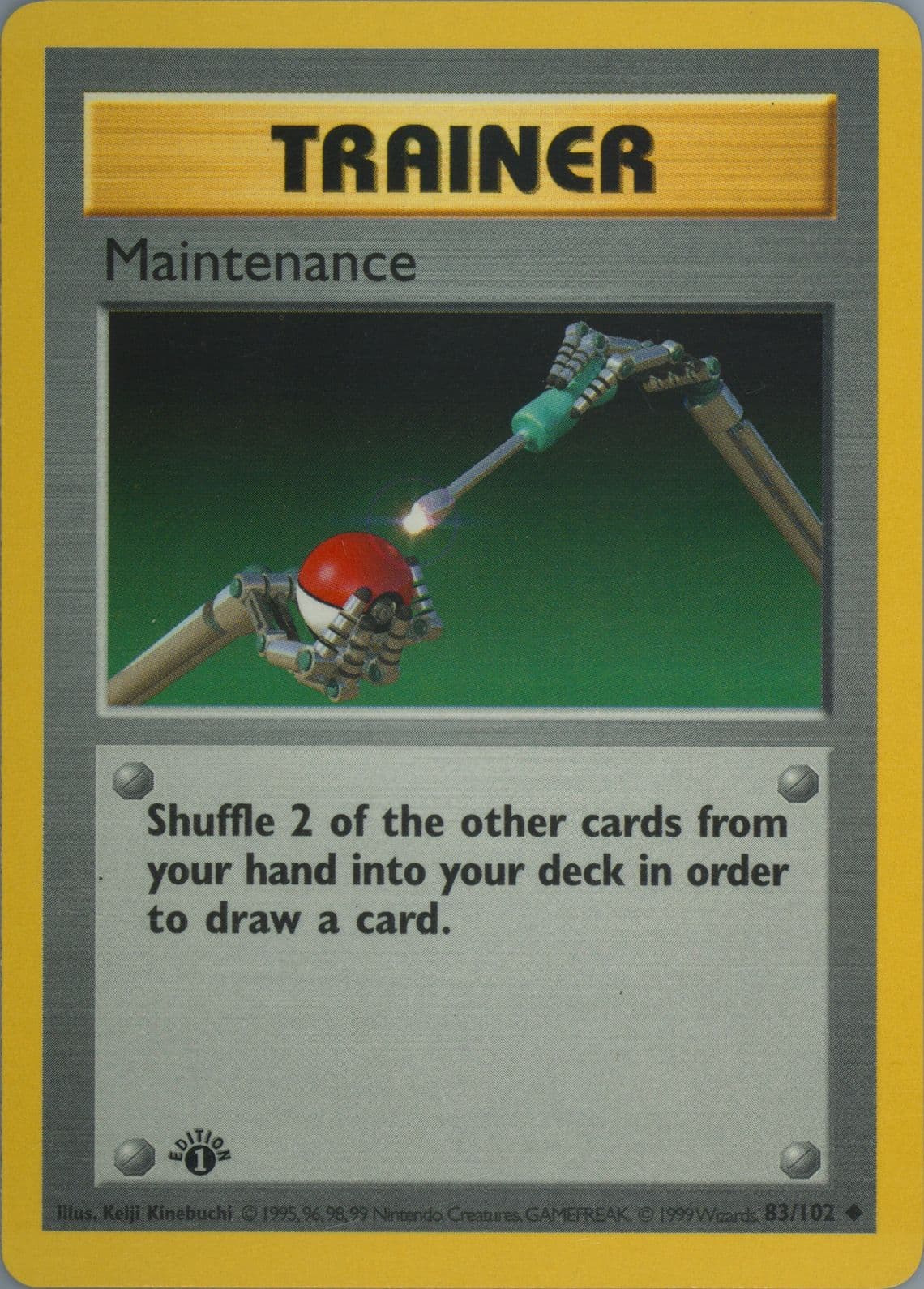 Maintenance 1st Edition (83) 1999 Pokemon Game