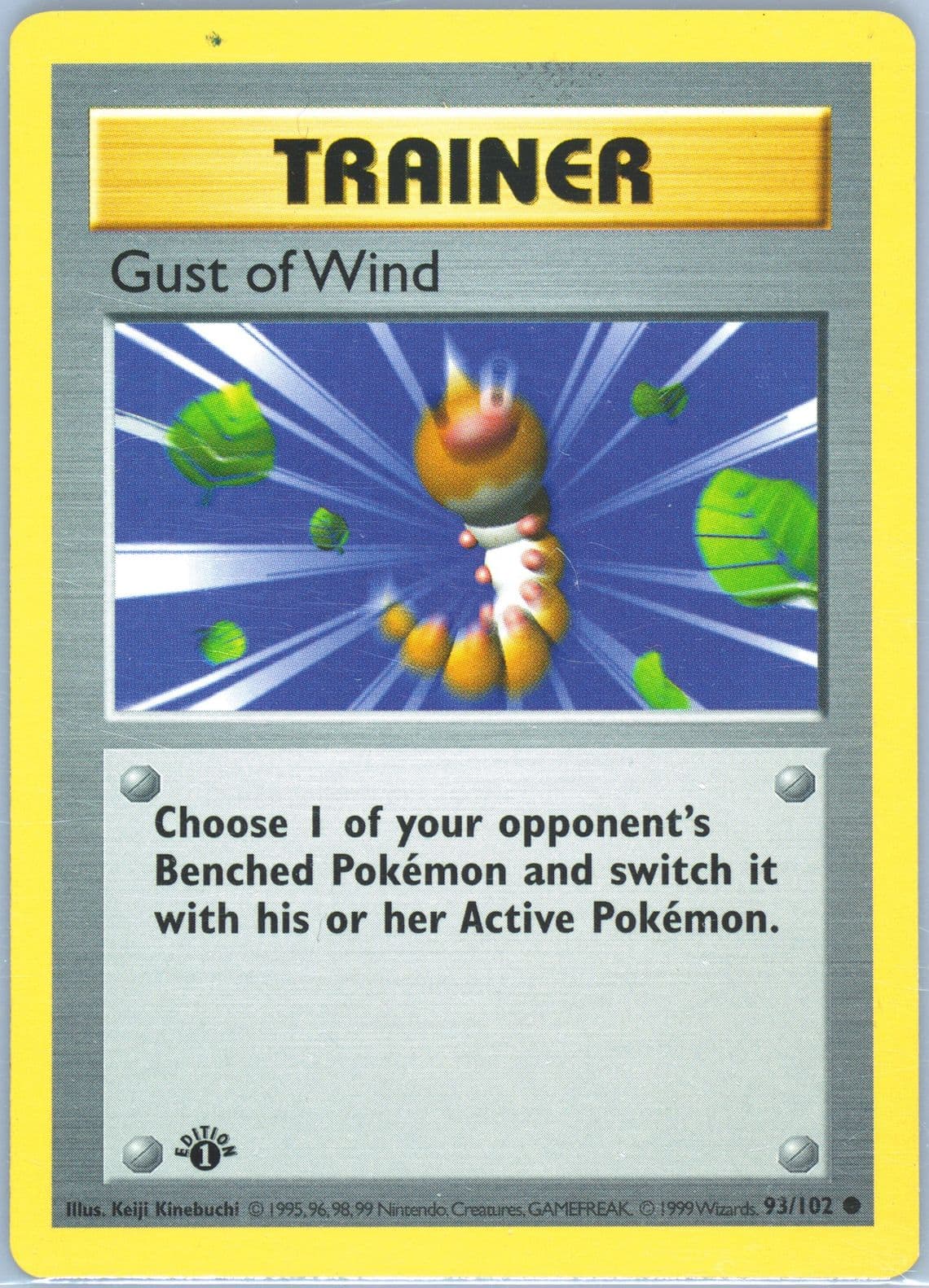 Gust of Wind 1st Edition (93) 1999 Pokemon Game