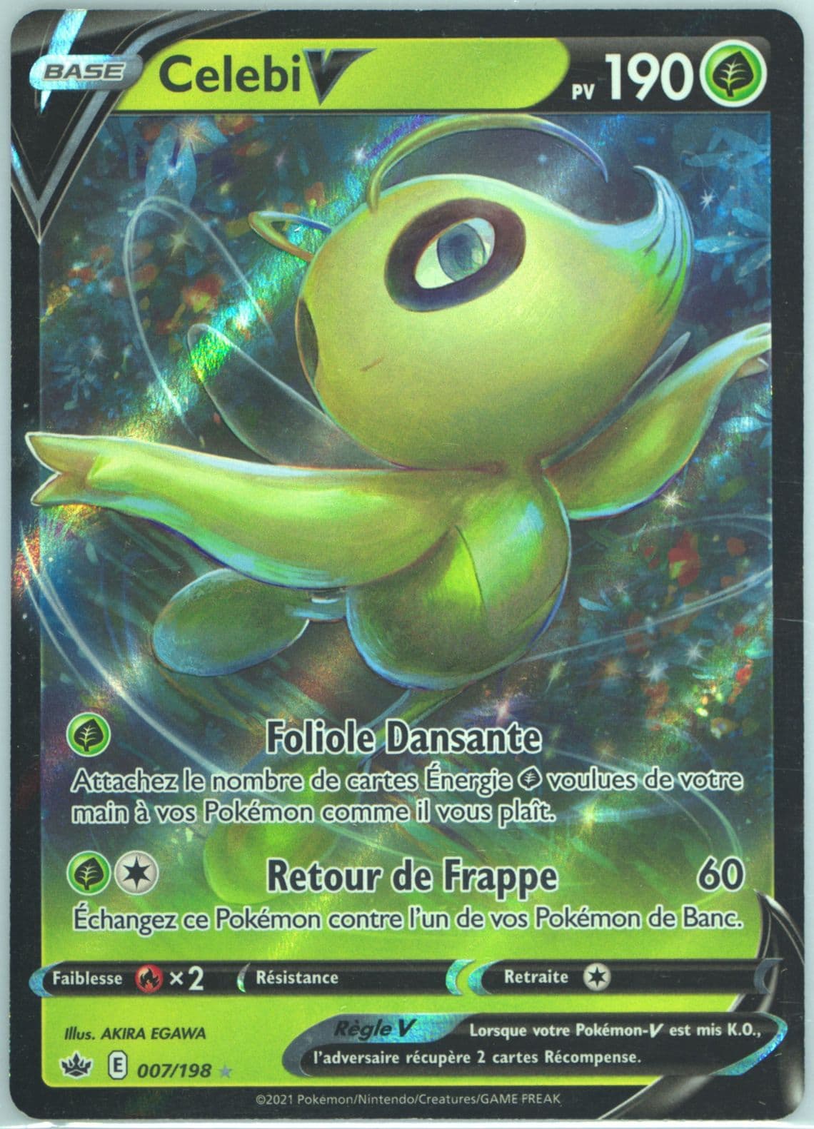 Celebi V French (007) 2021 Pokemon Sword & Shield Chilling Reign