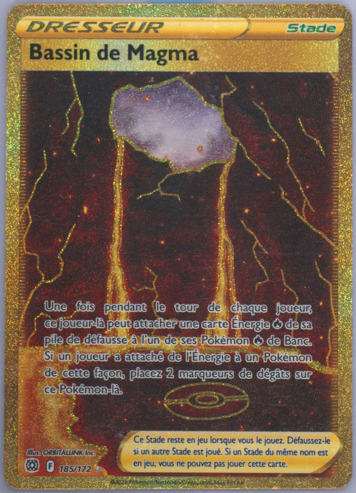 Full Art/Bassin de Magma French (185) 2022 Pokemon Sword & Shield Brilliant Stars