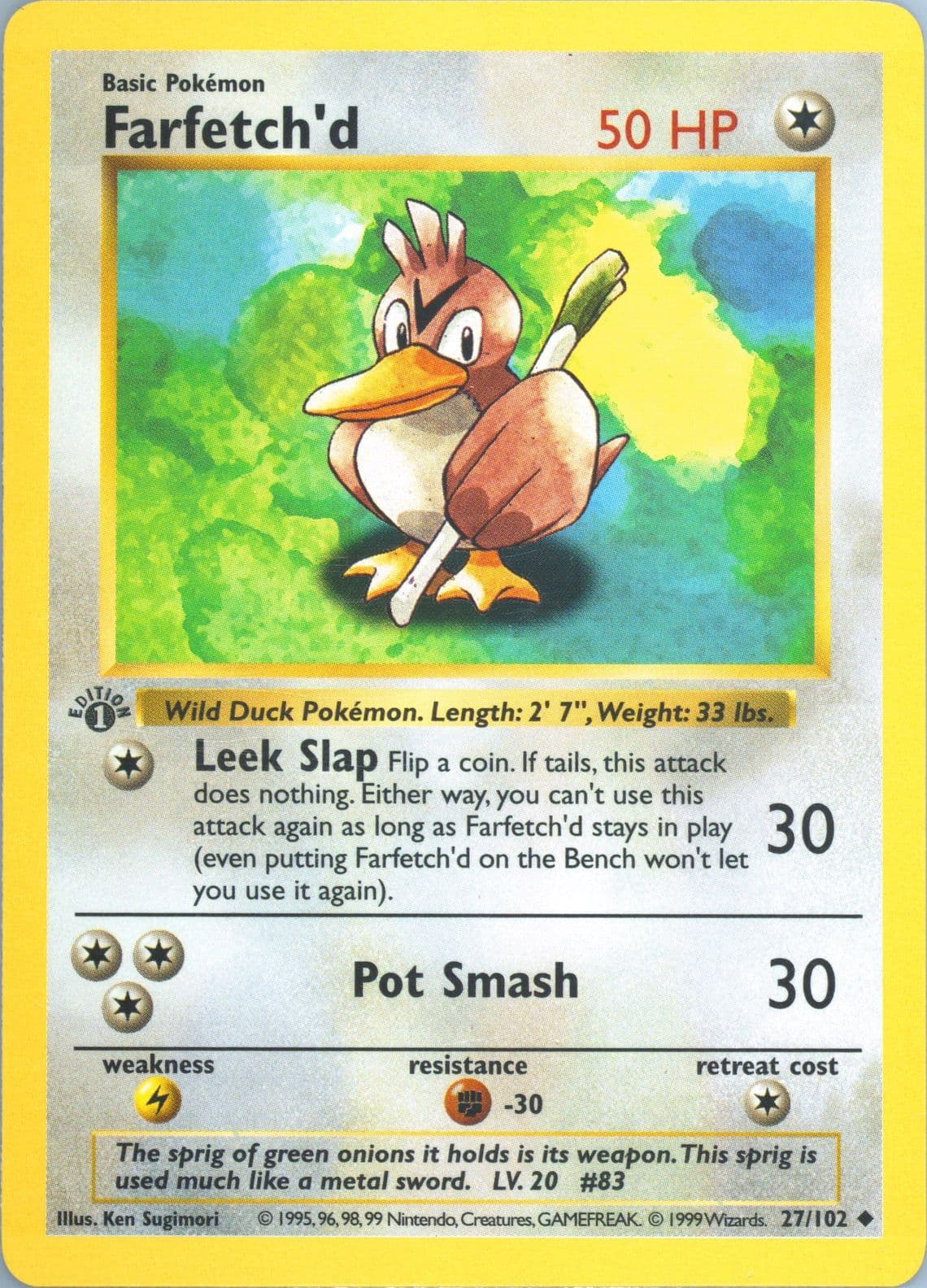 Farfetch'd 1st Edition (27) 1999 Pokemon Game
