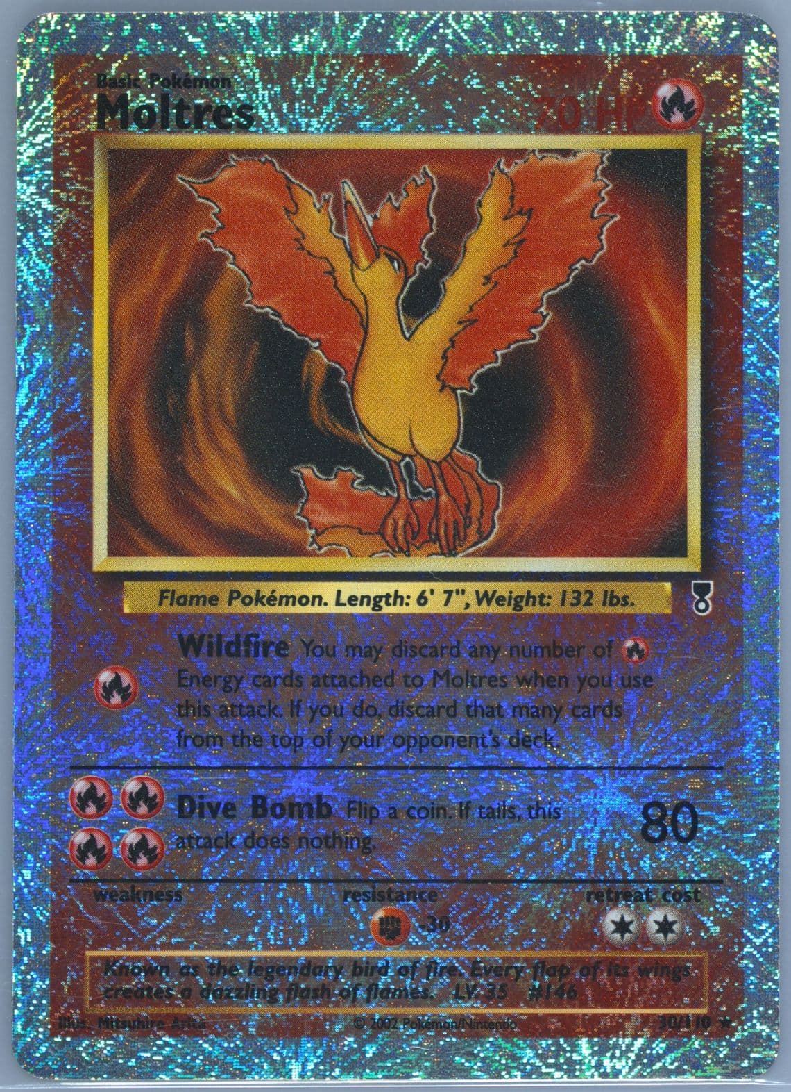 Moltres-Reverse Foil (30) 2002 Pokemon Legendary Collection