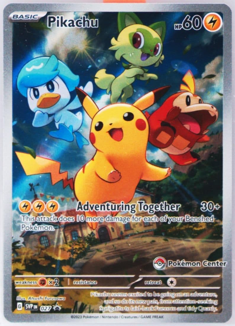 Pikachu Paldea Evolved Pokemon Center Elite Trainer Box (027) 2023 Pokemon Svp EN-SV Black Star Promo