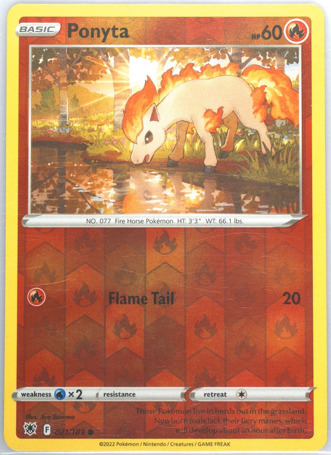 Ponyta-Reverse Foil (021) 2022 Pokemon Sword & Shield Astral Radiance