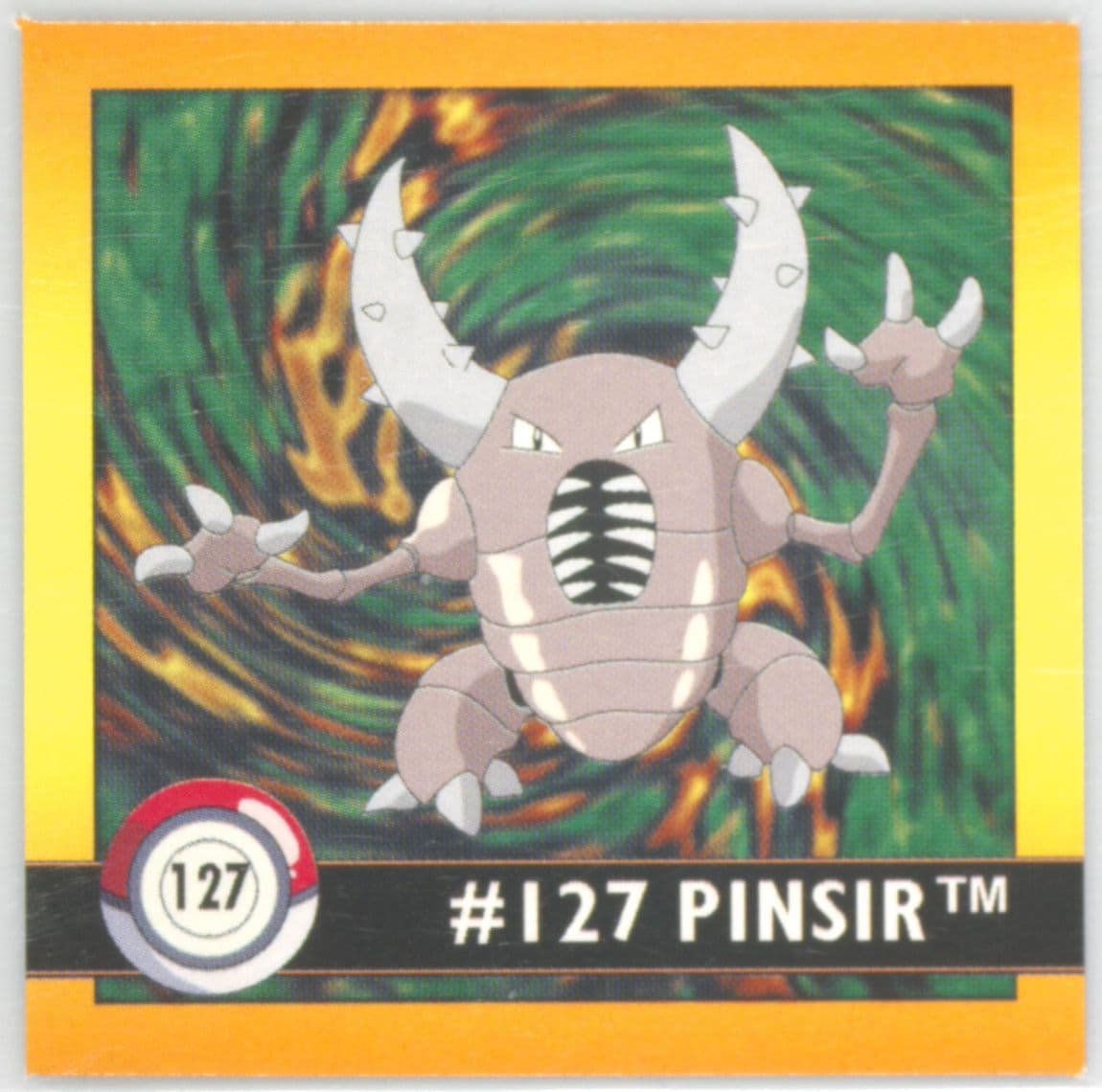 Pinsir (127) 1999 Pokemon Stickers Series 1