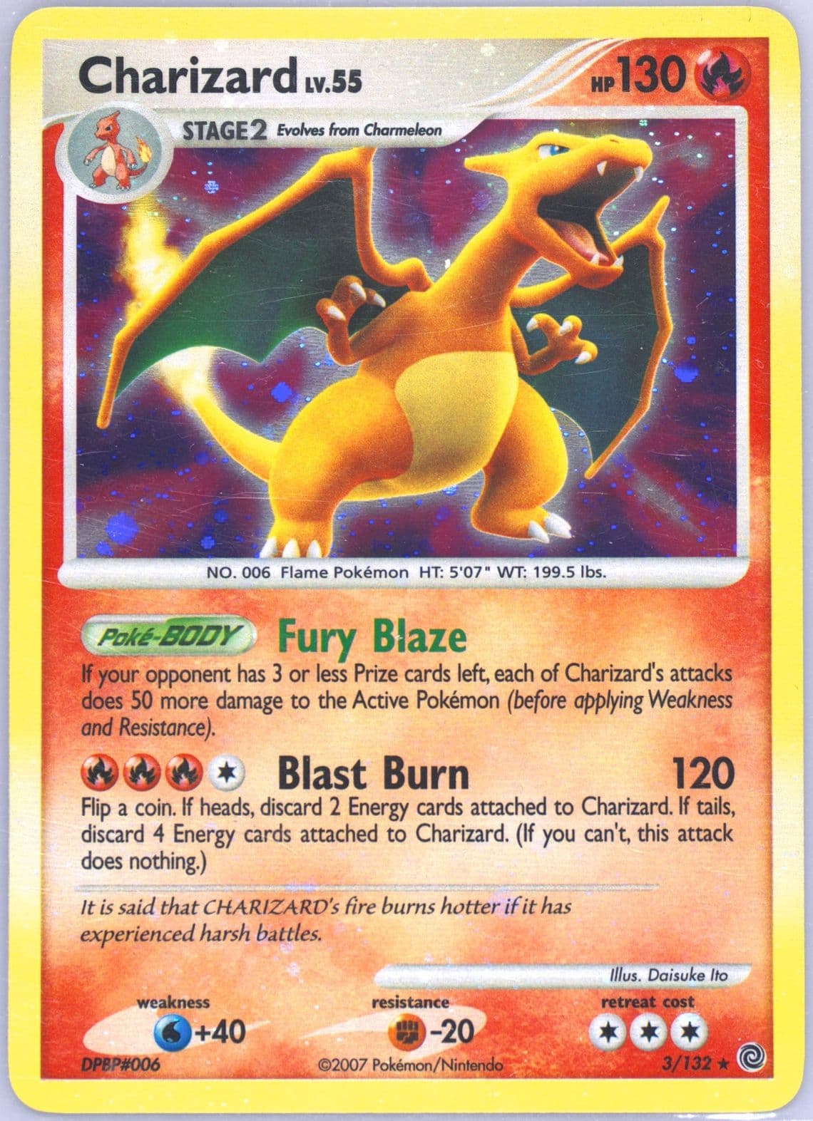 Charizard-Holo (3) 2007 Pokemon Diamond & Pearl Secret Wonders