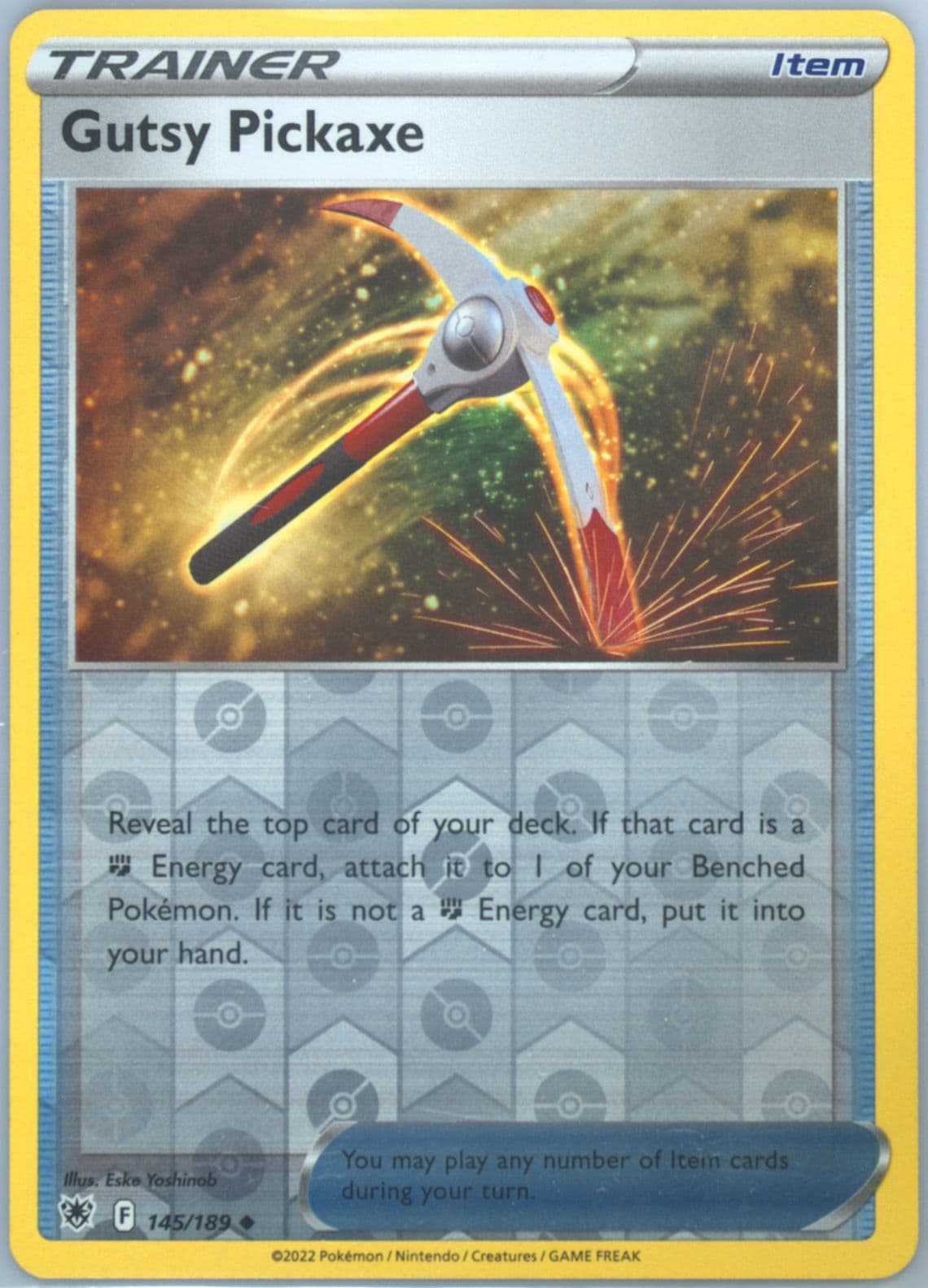 Gutsy Pickaxe-Reverse Foil (145) 2022 Pokemon Sword & Shield Astral Radiance