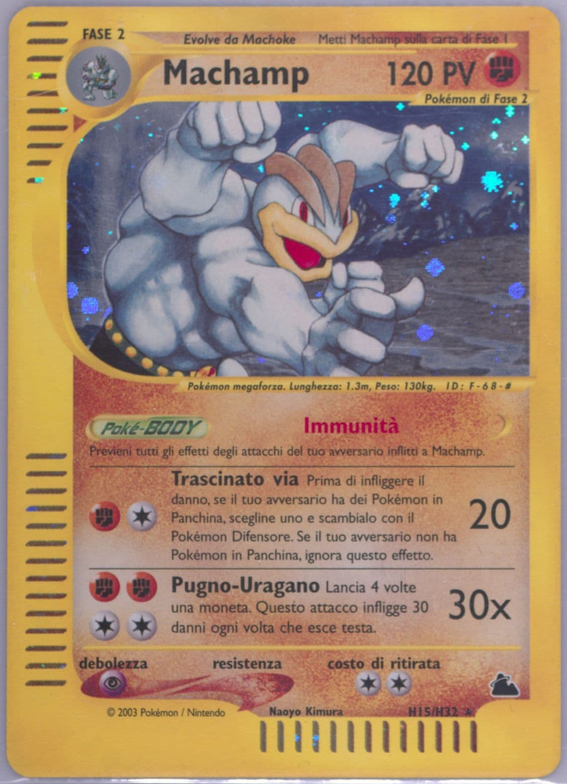 Machamp-Holo Italian (H15) 2003 Pokemon Skyridge