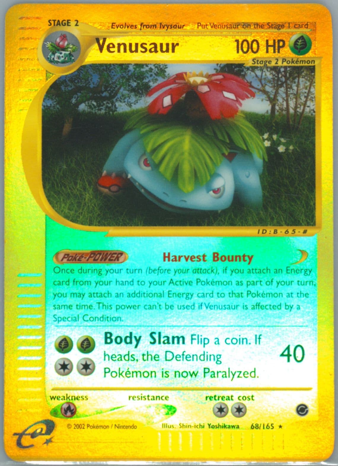 Venusaur-Reverse Foil (68) 2002 Pokemon Expedition