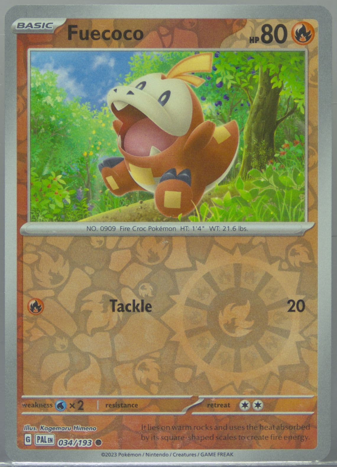 Fuecoco Reverse Holo (034) 2023 Pokemon Pal EN-Paldea Evolved