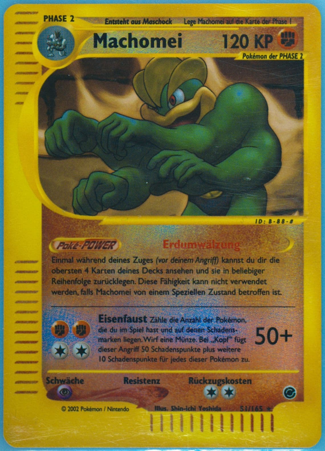 Machomei-Reverse Foil German (51) 2002 Pokemon Expedition