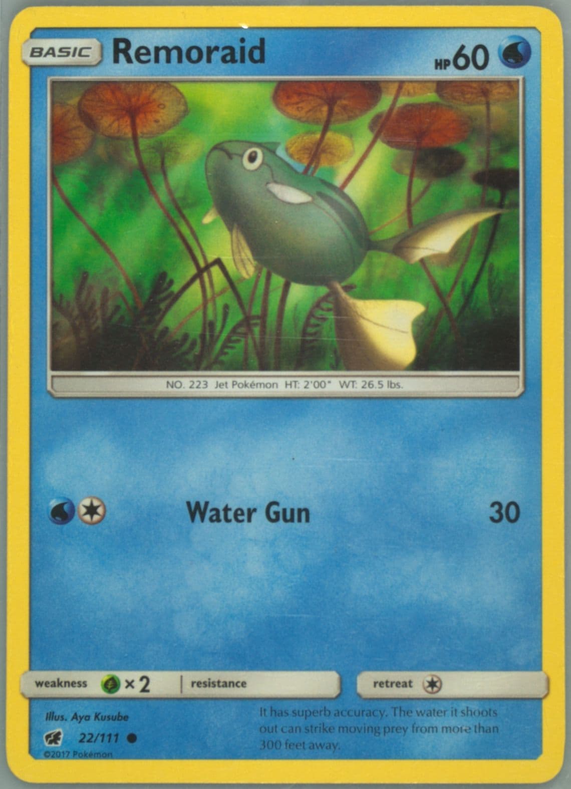 Remoraid (22) 2017 Pokemon Sun & Moon Crimson Invasion