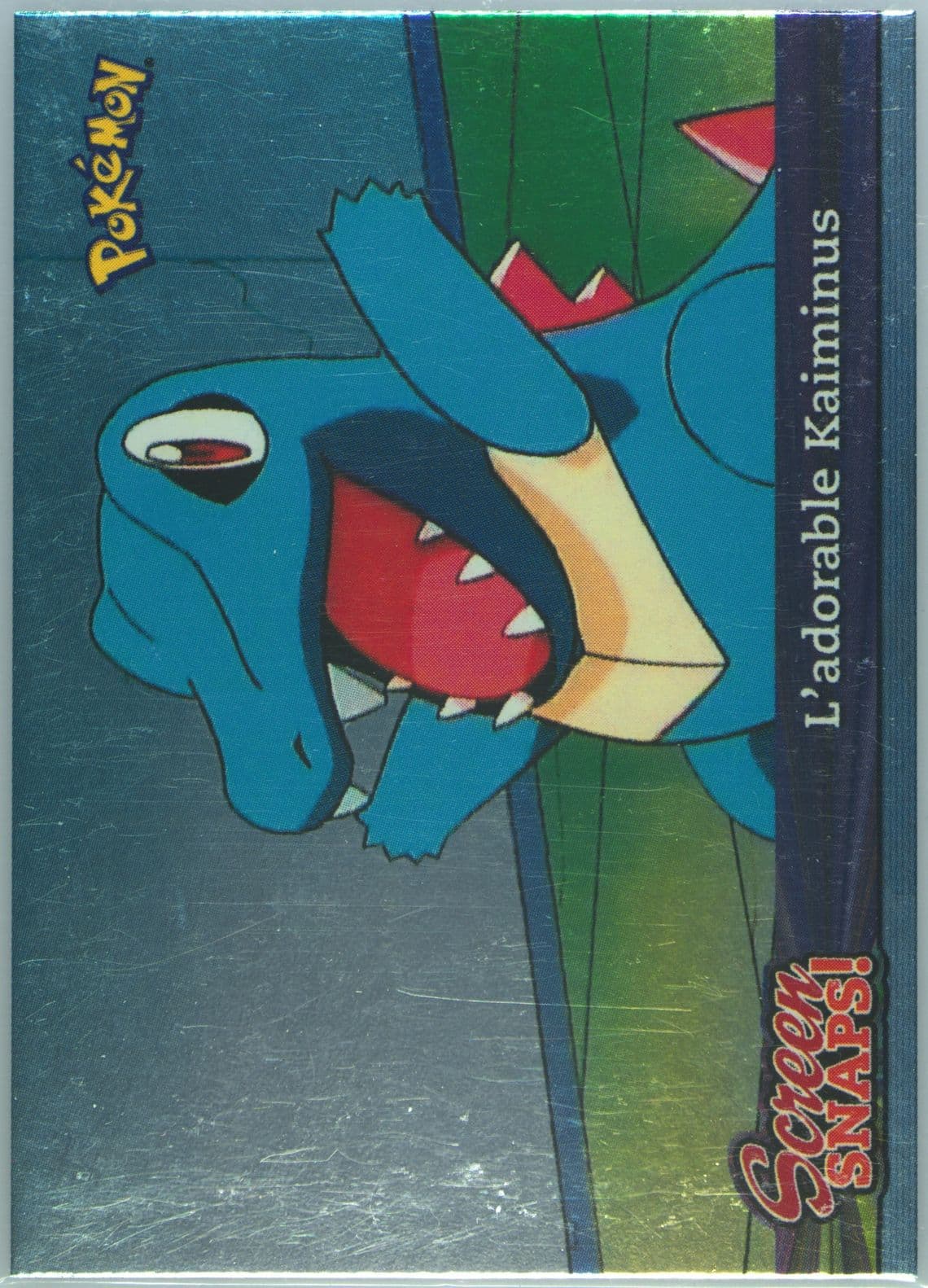 The Lovable Totodile Foil-French (1) 2001 Topps Pokemon Johto Series 3 Screen Snaps!