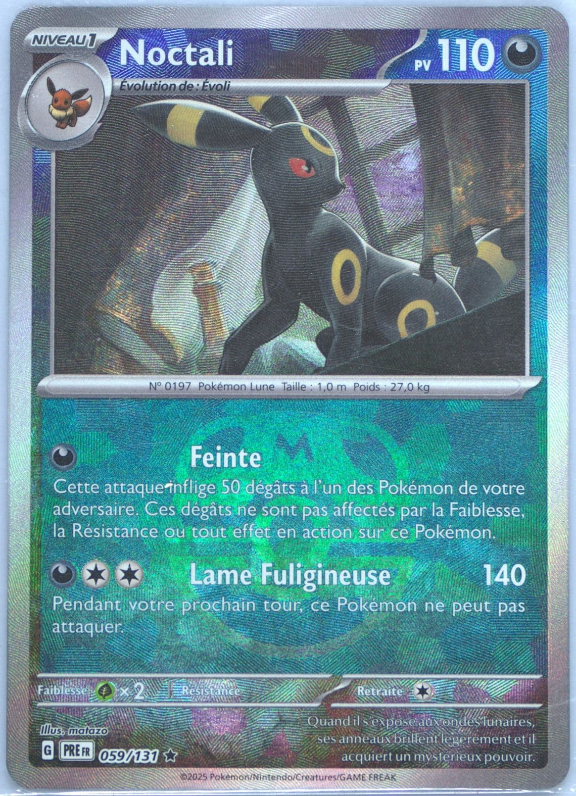 Umbreon Master Ball Reverse Holo (059) 2025 Pokemon French Pre FR-Prismatic Evolutions