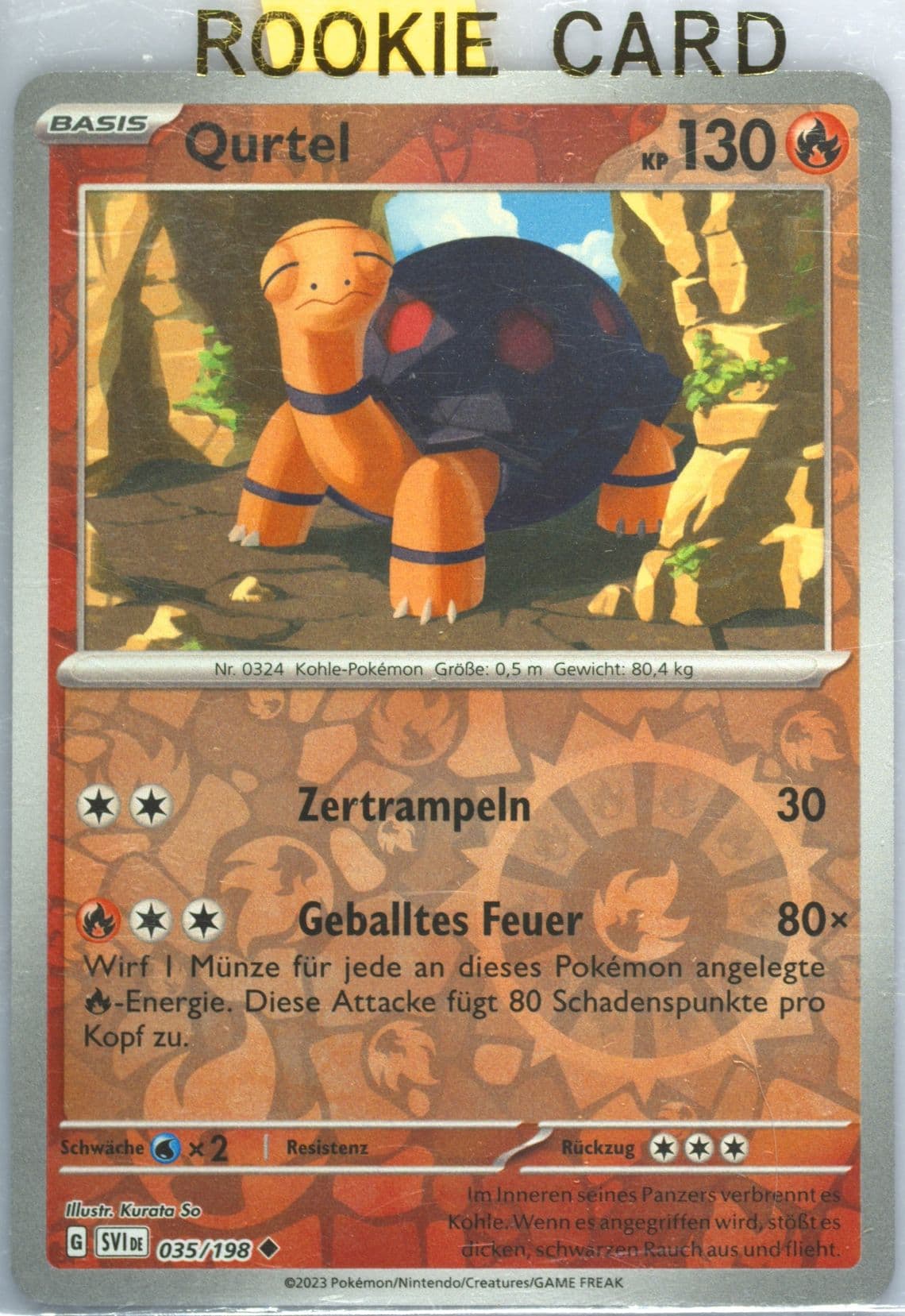 Torkoal Reverse Holo (035) 2023 Pokemon German Svi de-Scarlet & Violet