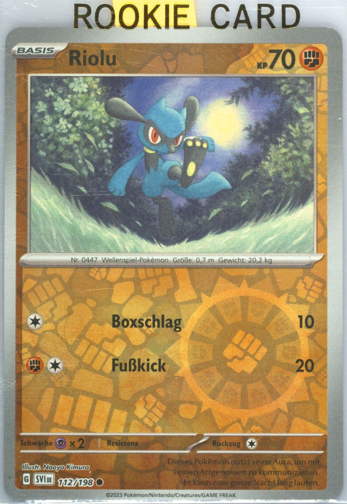 Riolu Reverse Holo (112) 2023 Pokemon German Svi de-Scarlet & Violet