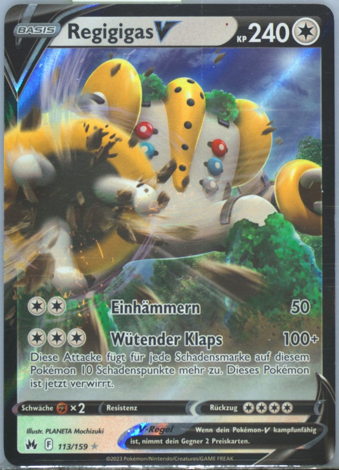 Regigigas V German (113) 2023 Pokemon Sword and Shield Crown Zenith