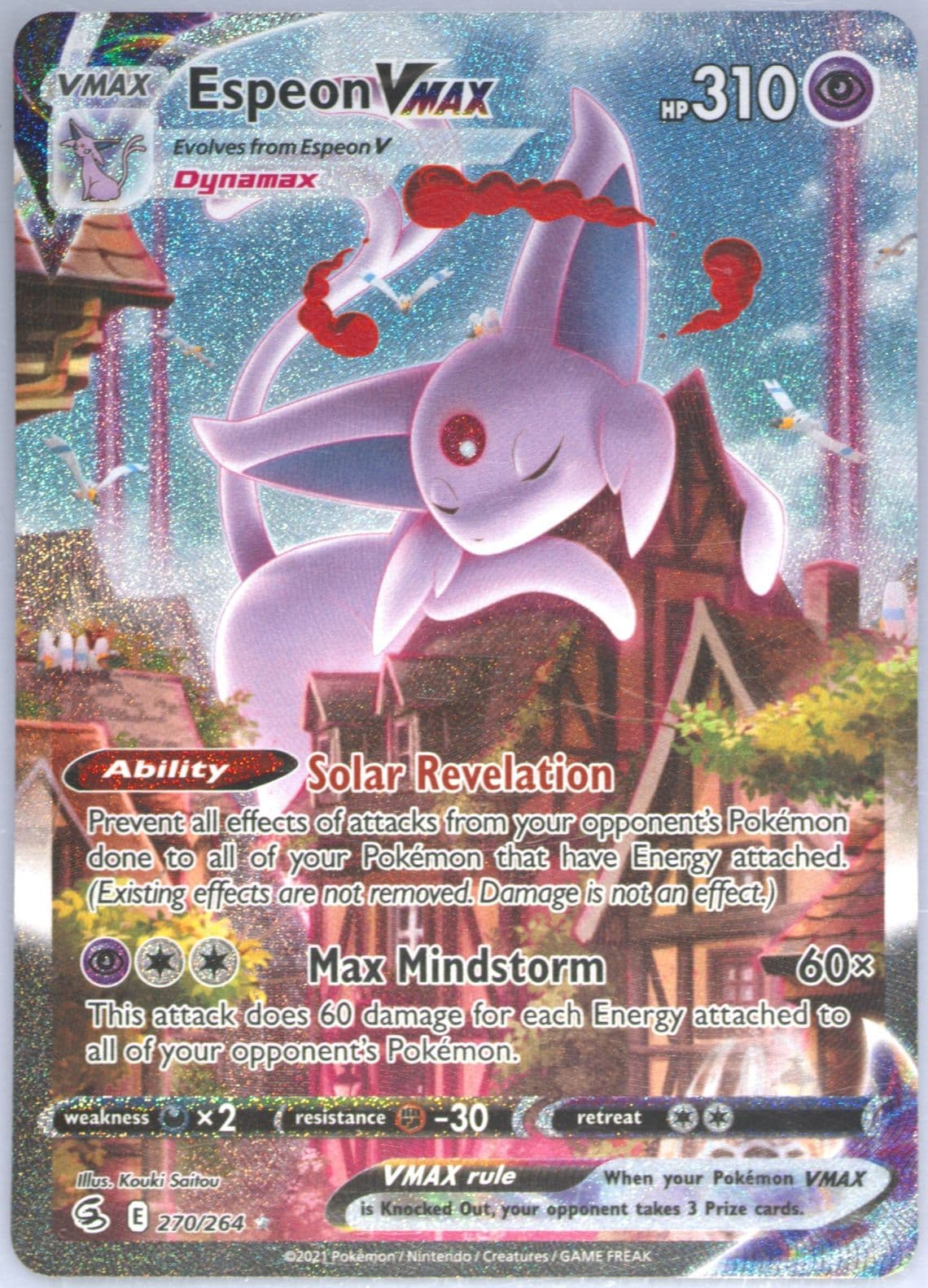 Full Art/Espeon Vmax Spanish-Secret (270) 2021 Pokemon Sword & Shield Fusion Strike