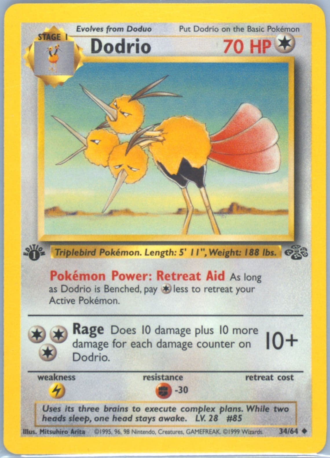 Dodrio 1st Edition (34) 1999 Pokemon Jungle