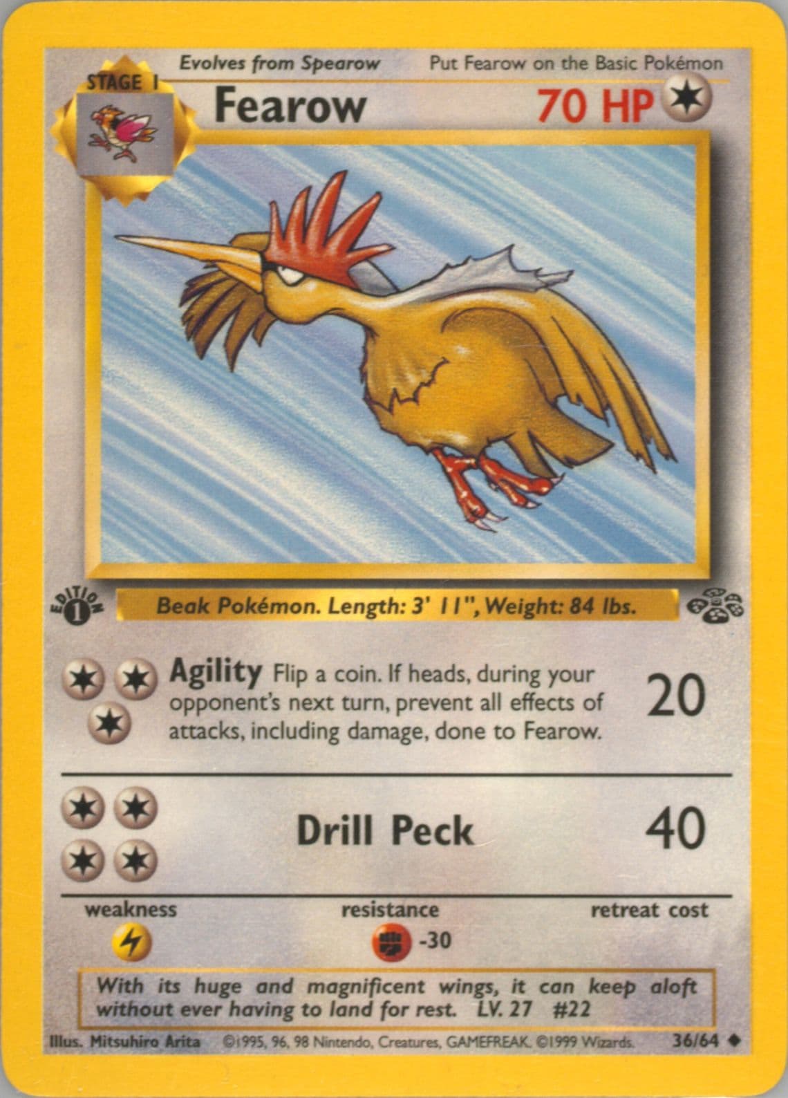 Fearow 1st Edition (36) 1999 Pokemon Jungle
