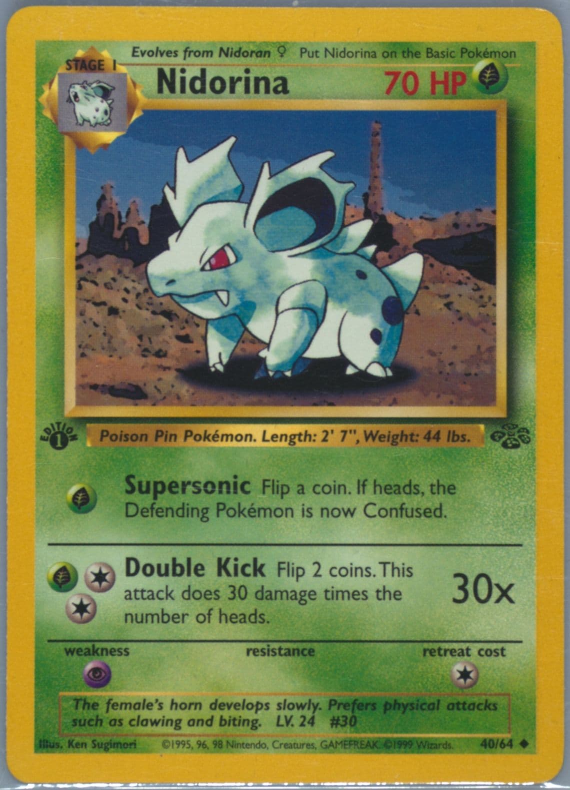 Nidorina 1st Edition (40) 1999 Pokemon Jungle