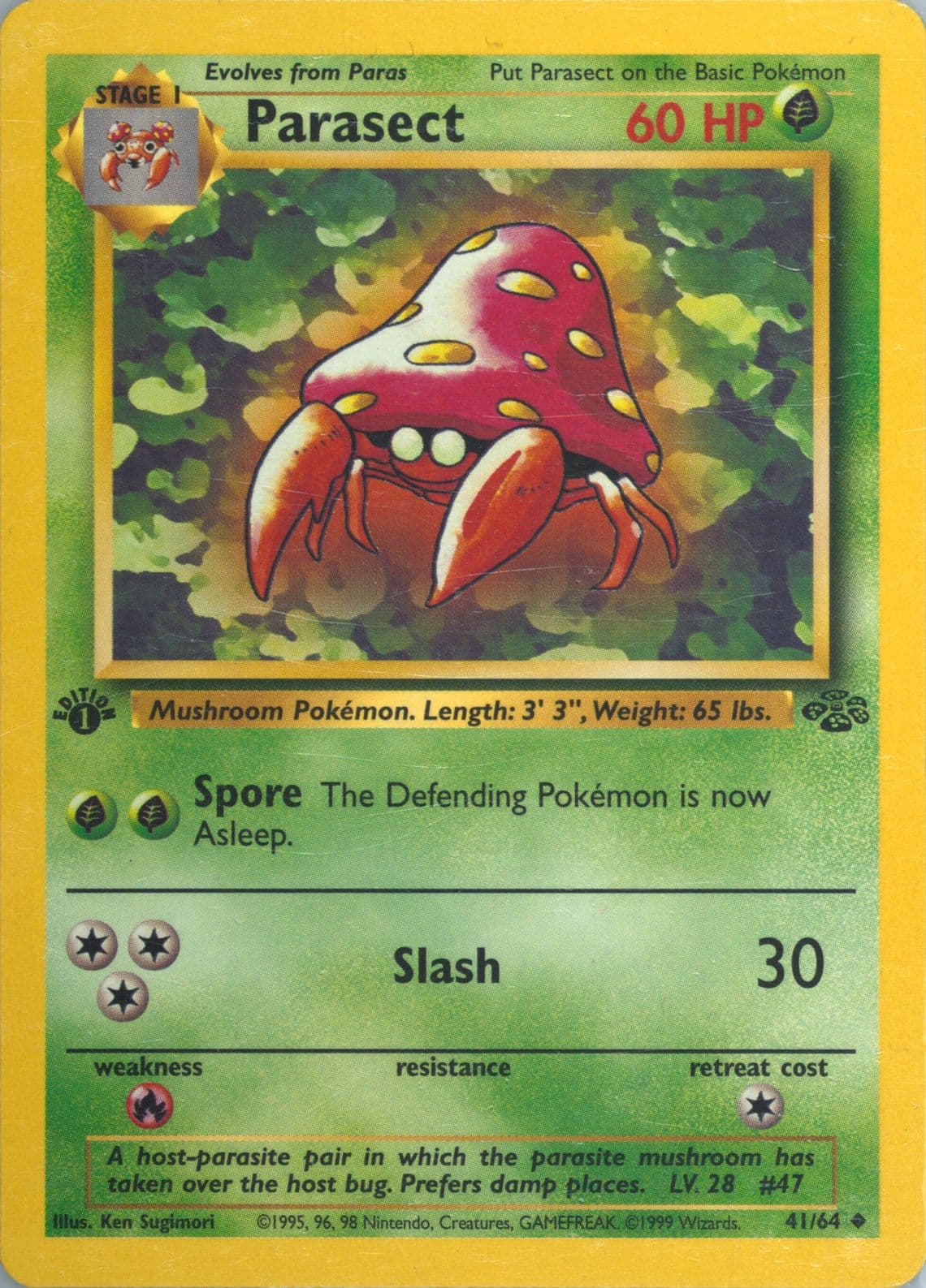 Parasect 1st Edition (41) 1999 Pokemon Jungle