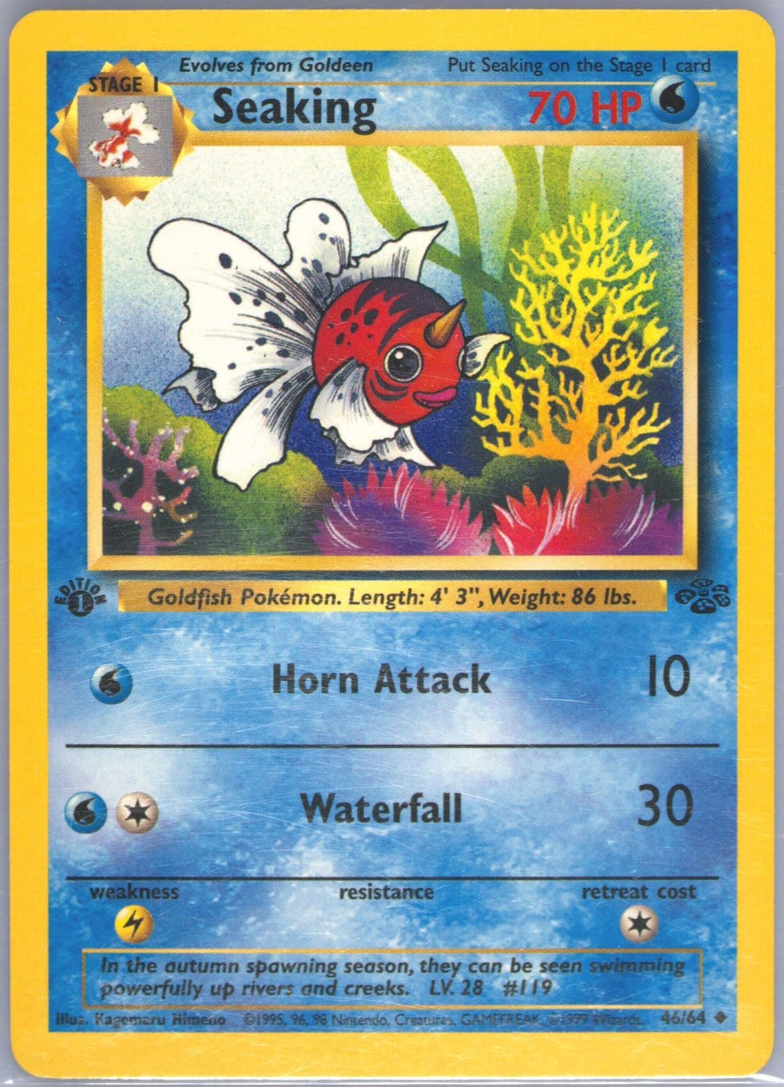 Seaking 1st Edition (46) 1999 Pokemon Jungle