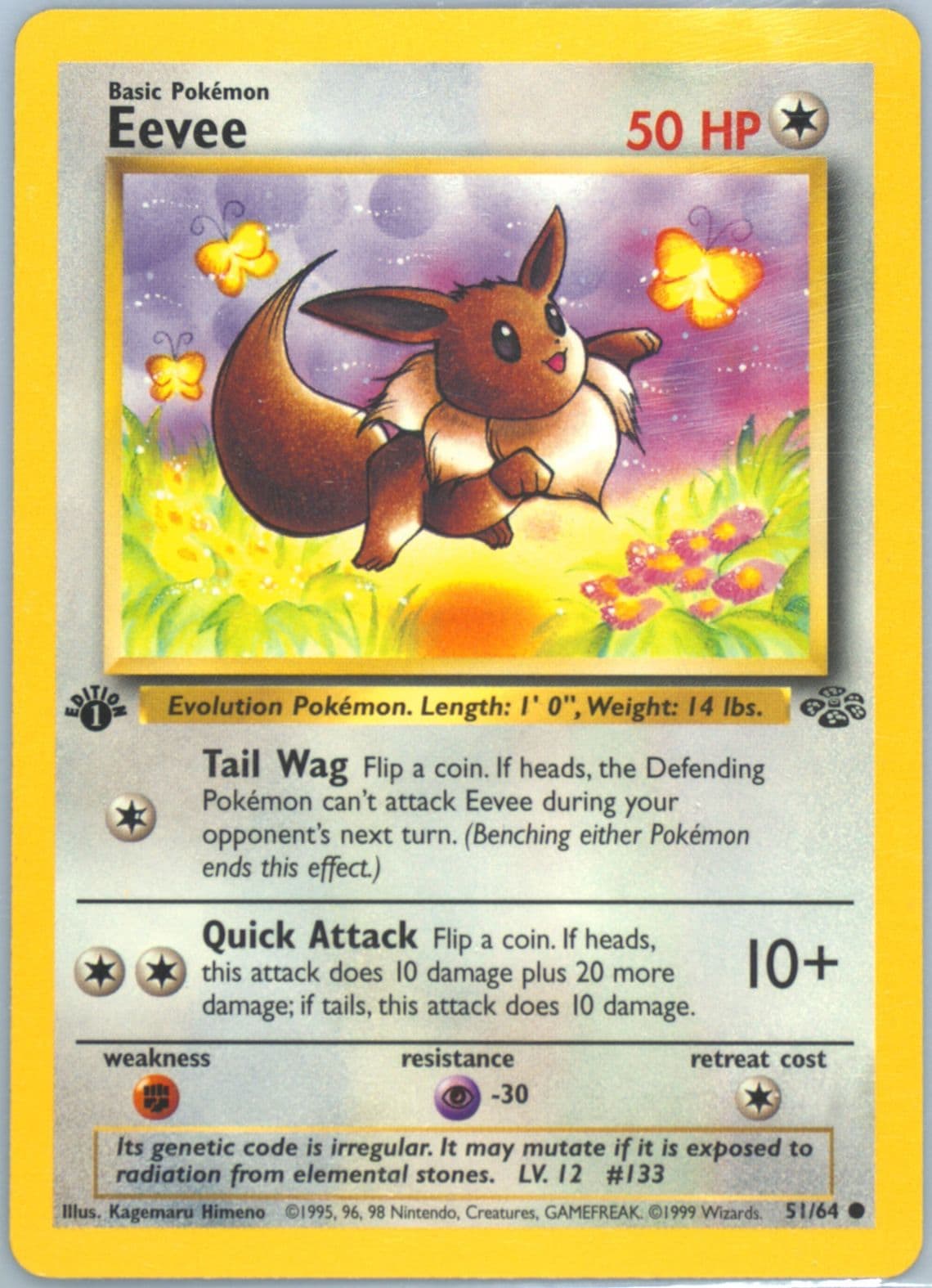 Eevee 1st Edition (51) 1999 Pokemon Jungle