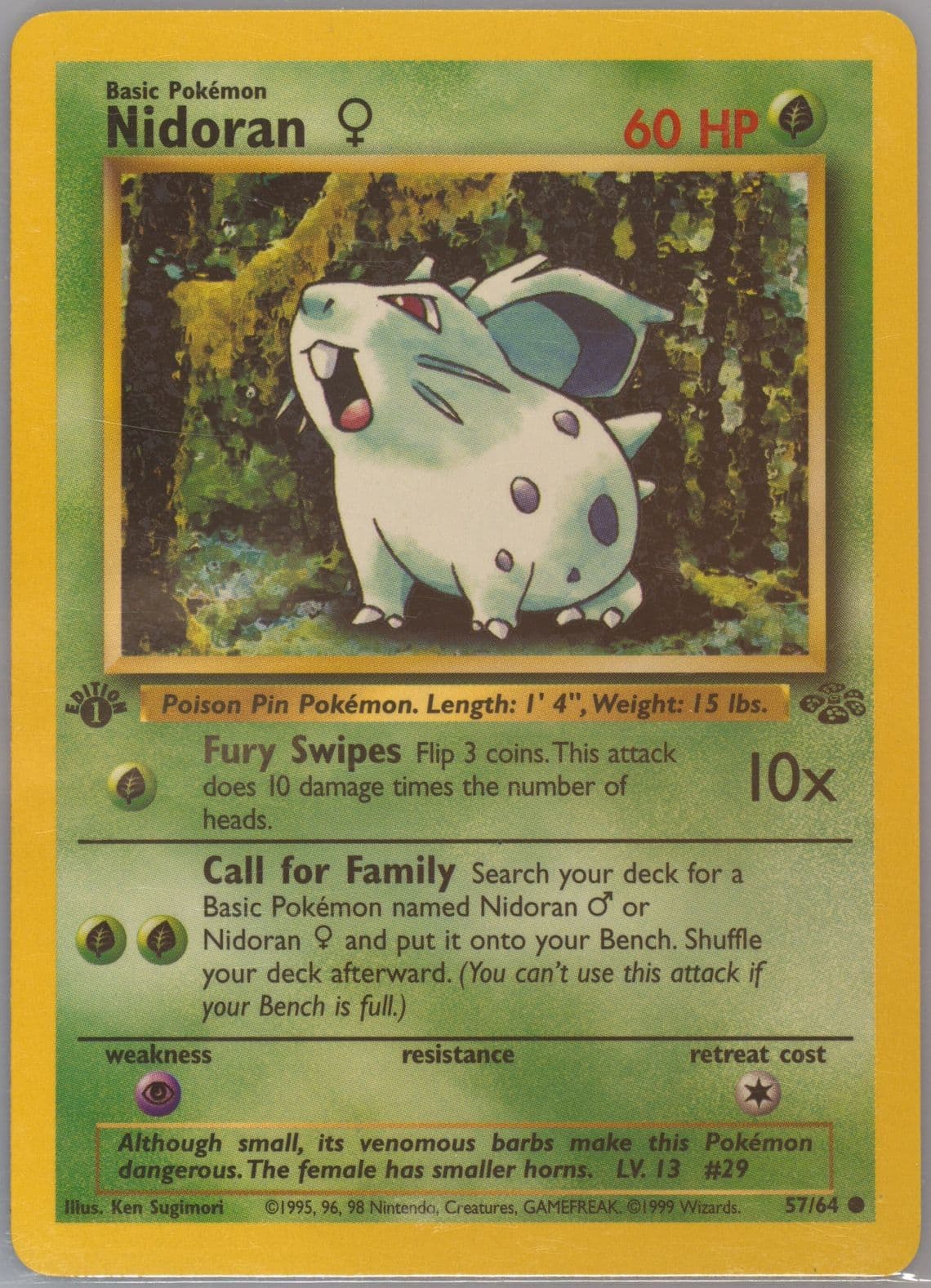 Nidoran 1st Edition (57) 1999 Pokemon Jungle
