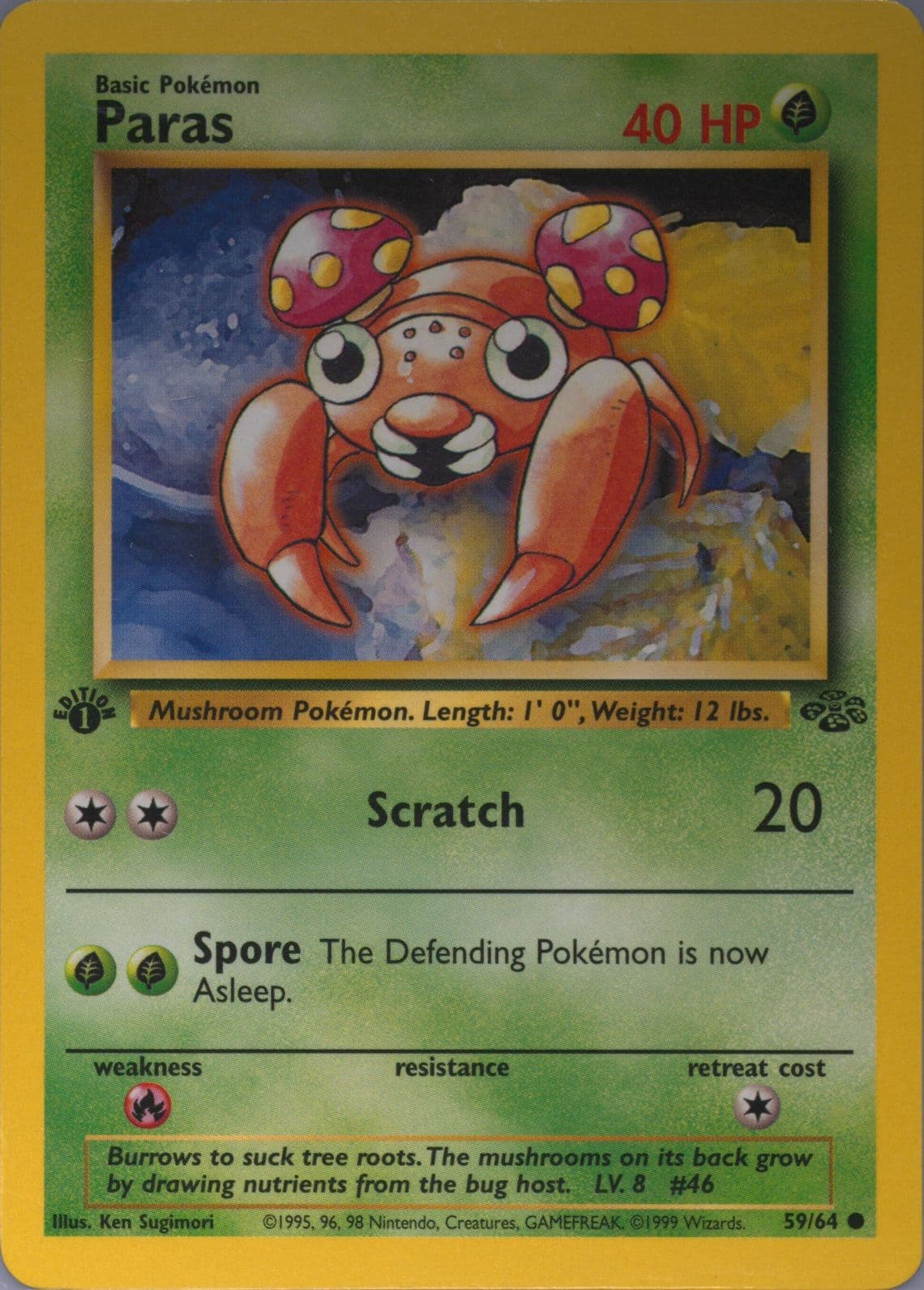 Paras 1st Edition (59) 1999 Pokemon Jungle