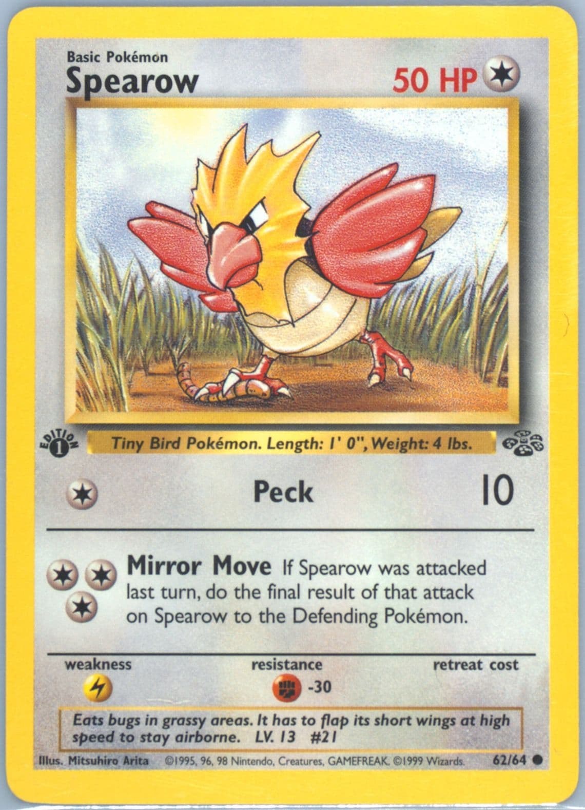 Spearow 1st Edition (62) 1999 Pokemon Jungle