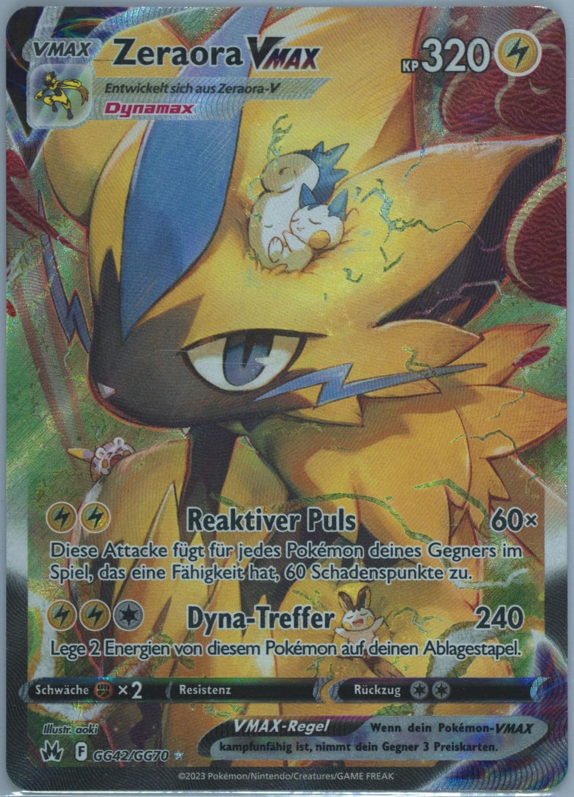 Full Art/Zeraora Vmax German (GG42) 2023 Pokemon Sword and Shield Crown Zenith