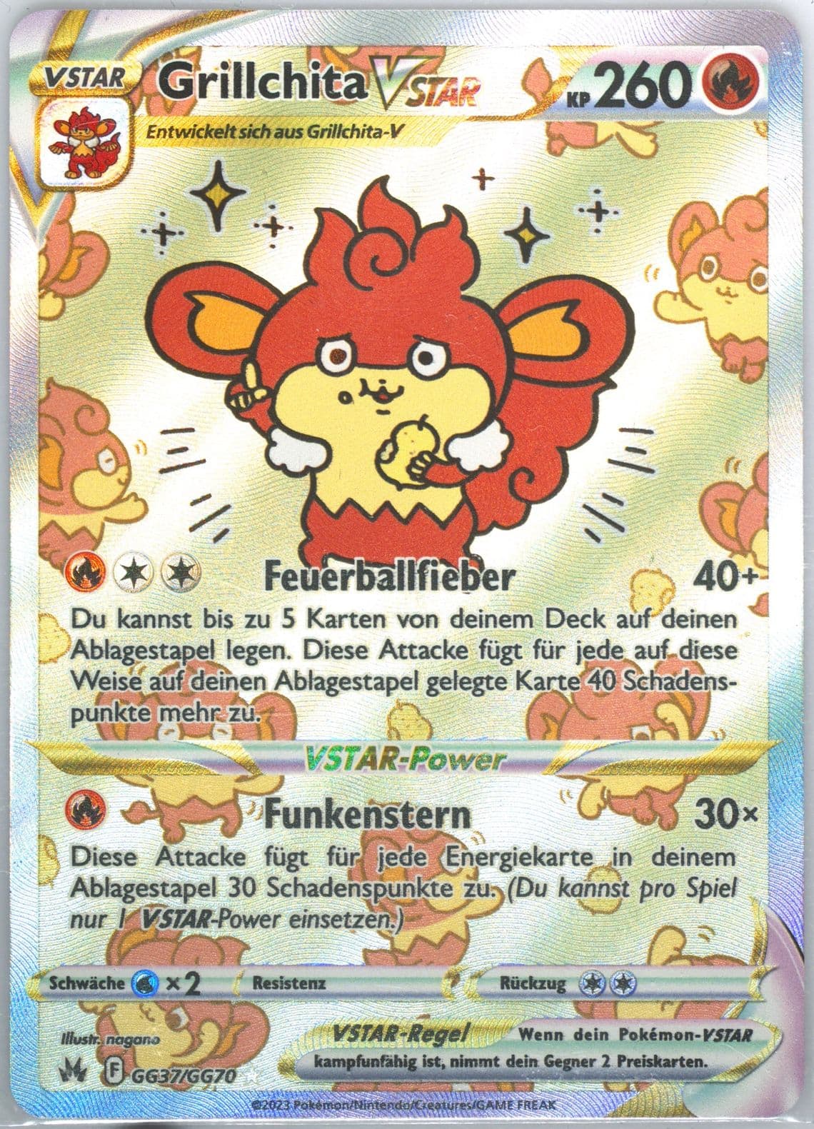 Full Art/Grillchita Vstar German (GG37) 2023 Pokemon Sword and Shield Crown Zenith