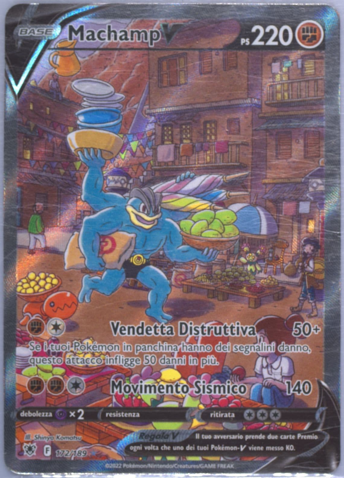 Full Art/Machamp V Italian (172) 2022 Pokemon Sword & Shield Astral Radiance