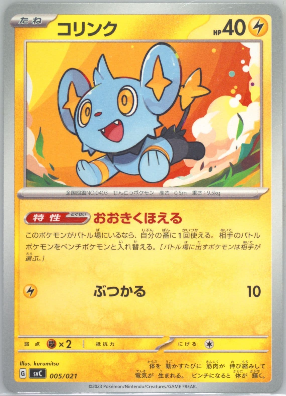 Shinx (005) 2023 Pokemon Japanese Svc-EX Starter Set: Pikachu & Pawmot