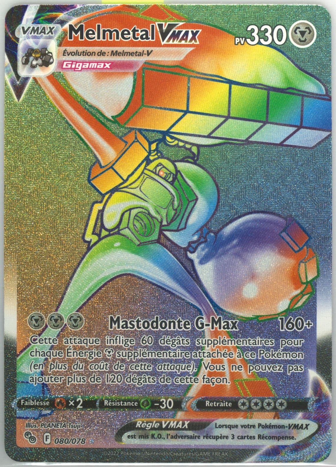 Full Art/Melmetal Vmax French-Secret (080) 2022 Pokemon Go