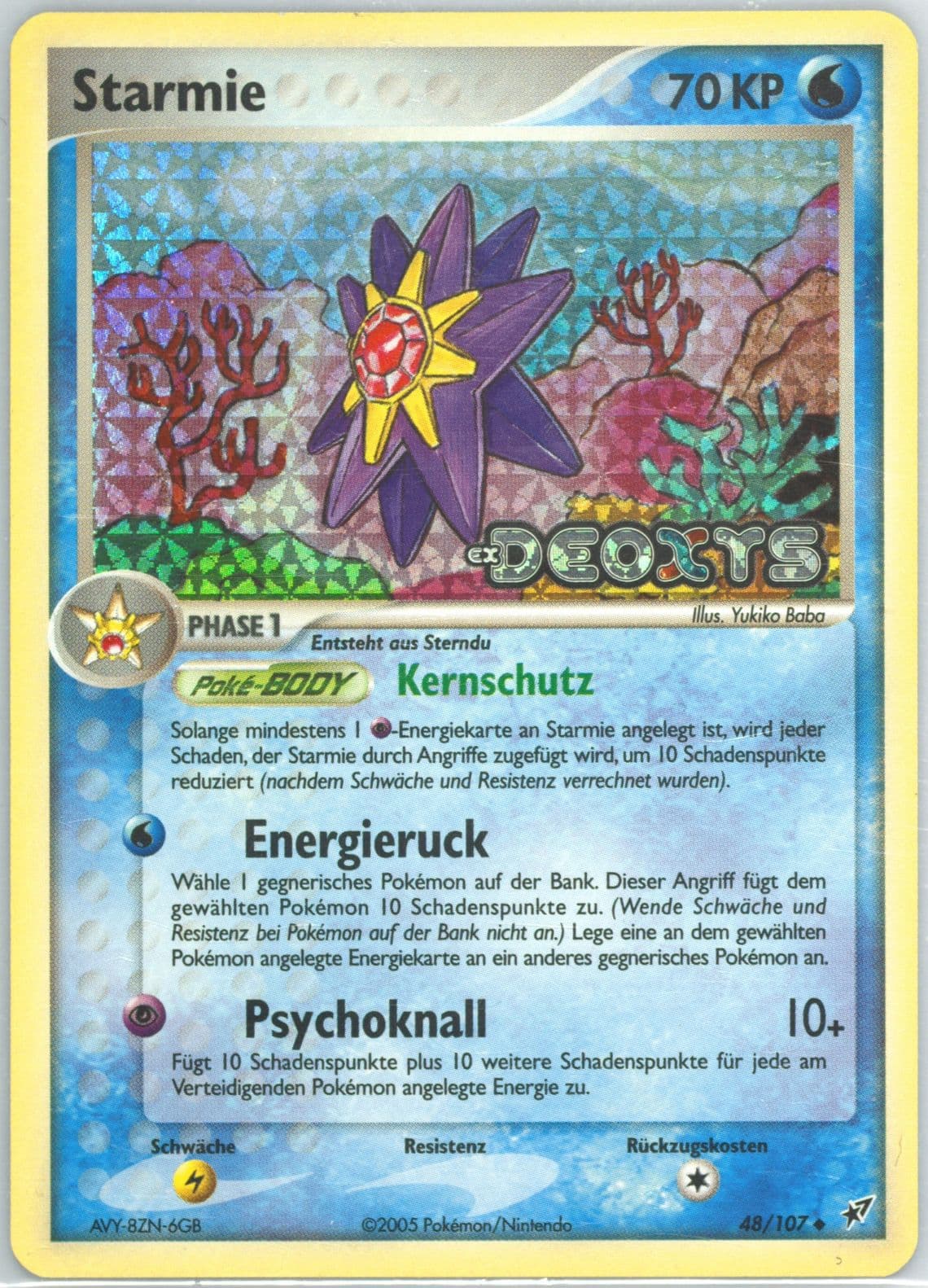 Starmie-Reverse Foil German (48) 2005 Pokemon EX Deoxys