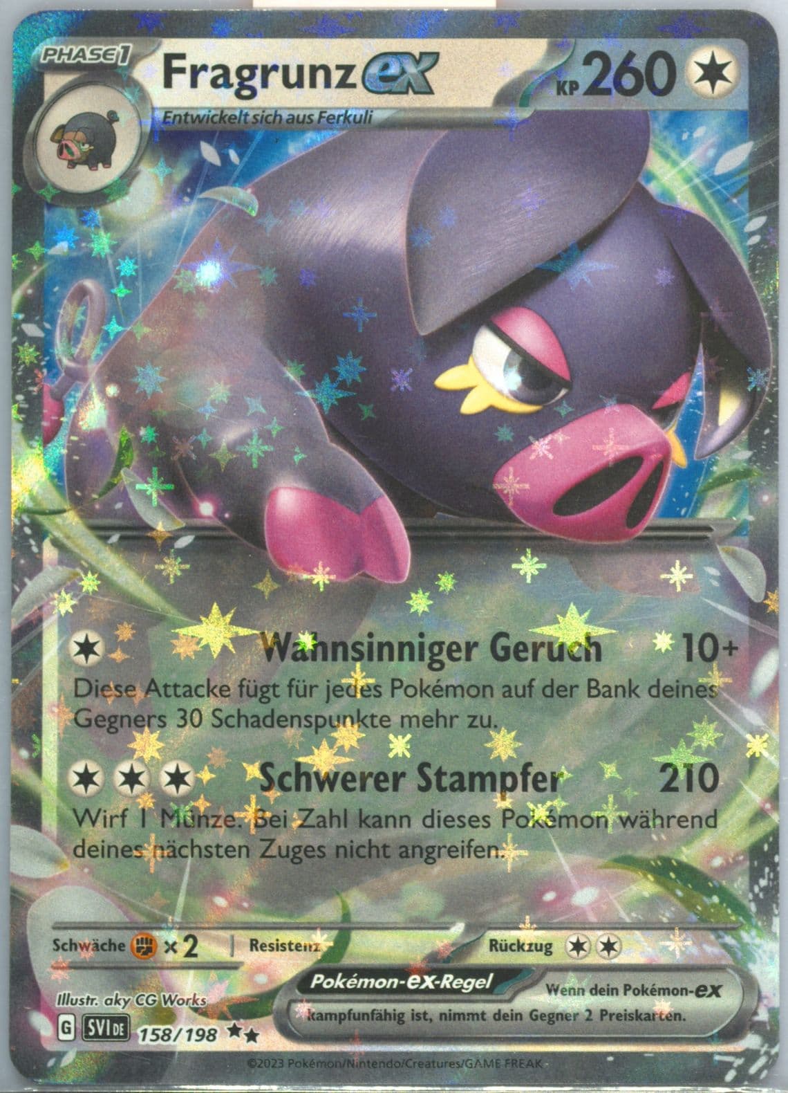 Oinkologne EX (158) 2023 Pokemon German Svi de-Scarlet & Violet