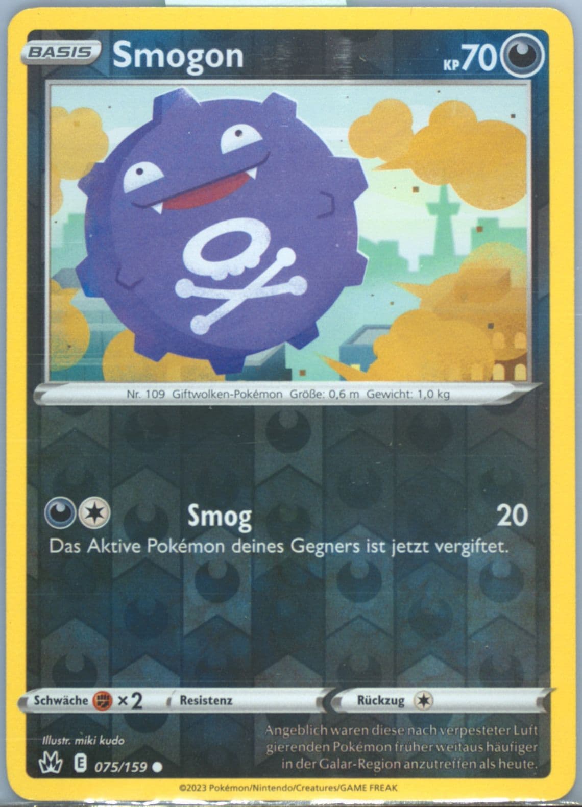 Smogon-Reverse Foil German (075) 2023 Pokemon Sword and Shield Crown Zenith