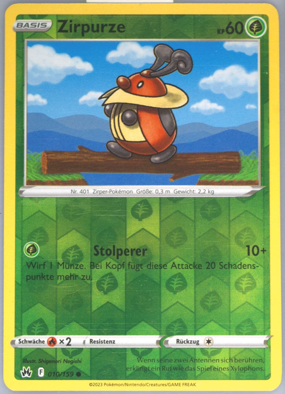Zirpurze-Reverse Foil German (010) 2023 Pokemon Sword and Shield Crown Zenith